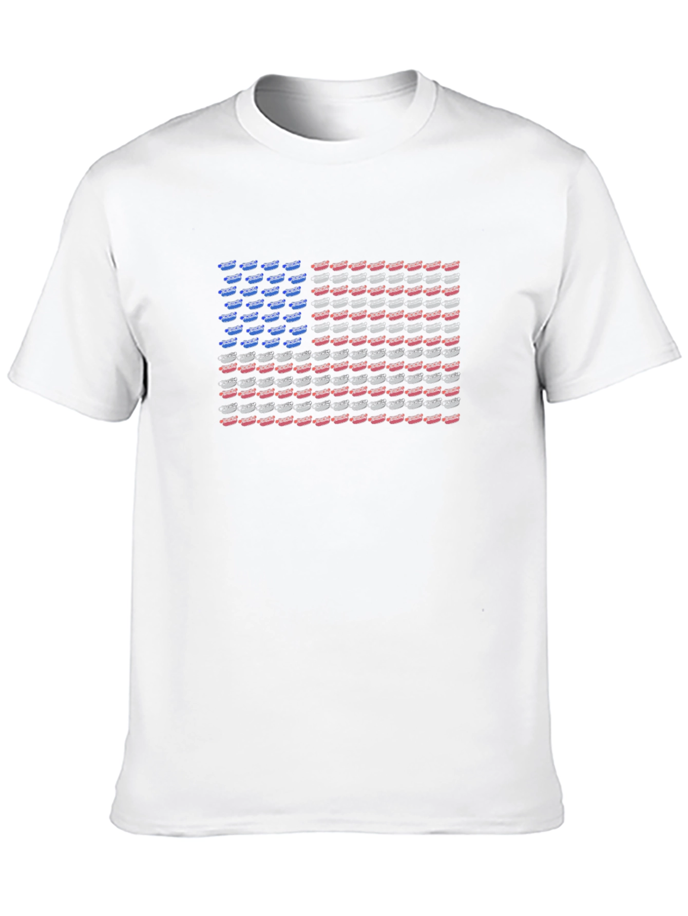 American Flag Hotdog Graphic T-Shirt