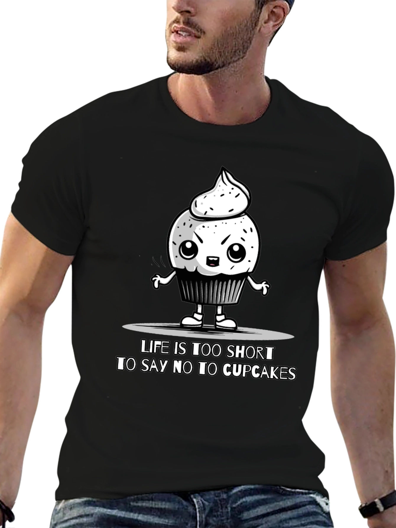 Cupcake Graphic Tee - Life Is Too Short