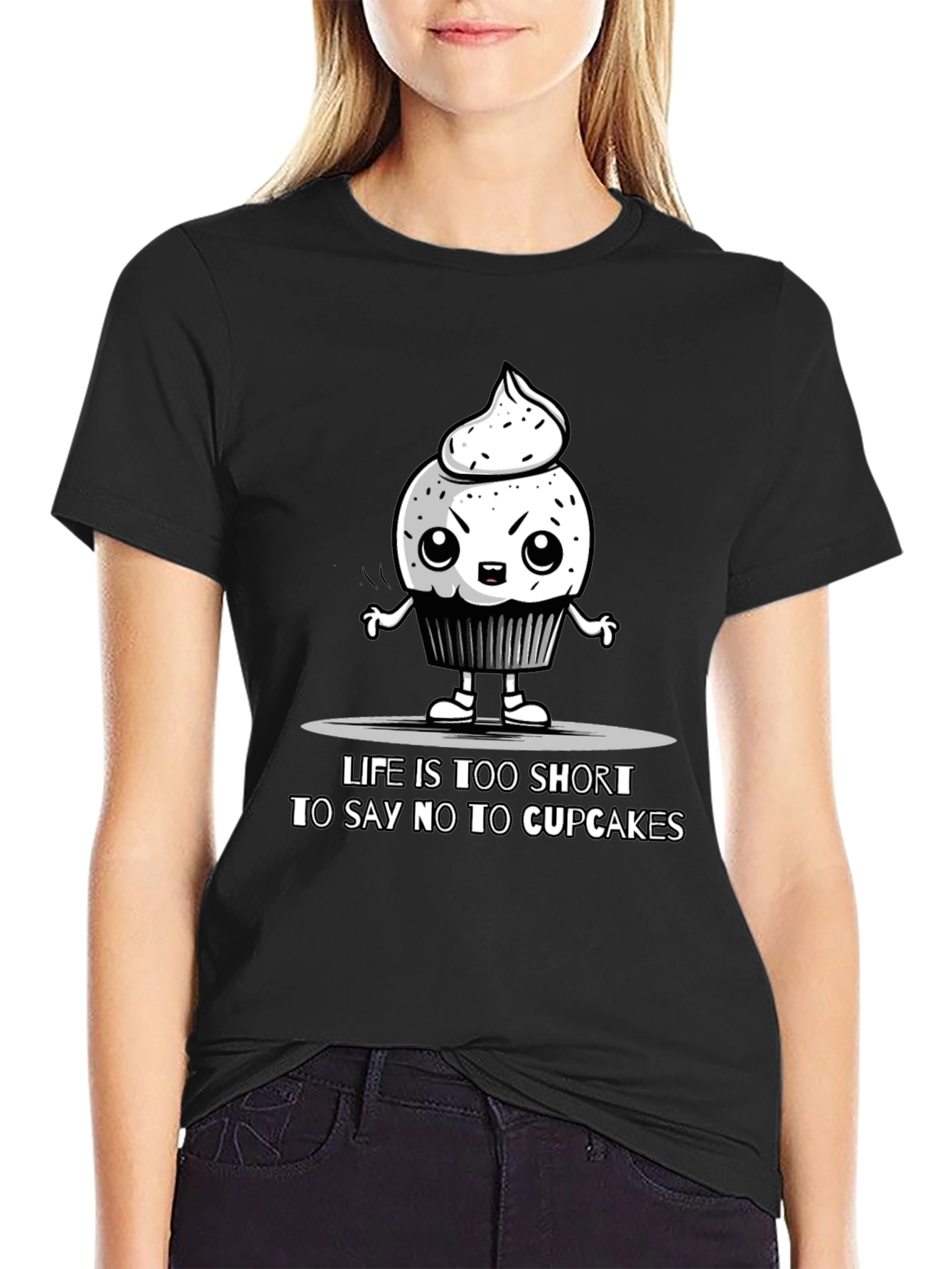 Cupcake Graphic Tee - Life Is Too Short