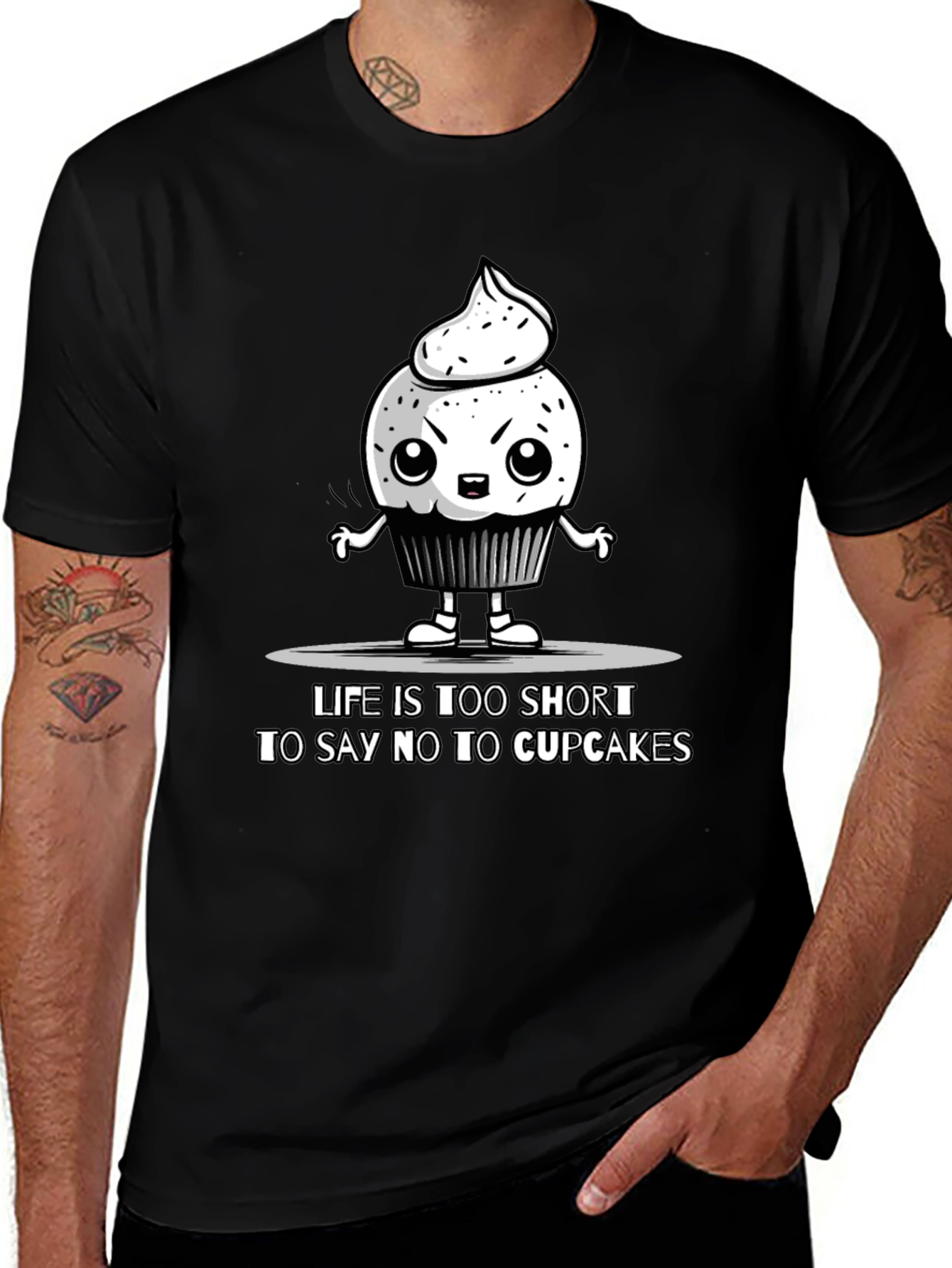 Cupcake Graphic Tee - Life Is Too Short