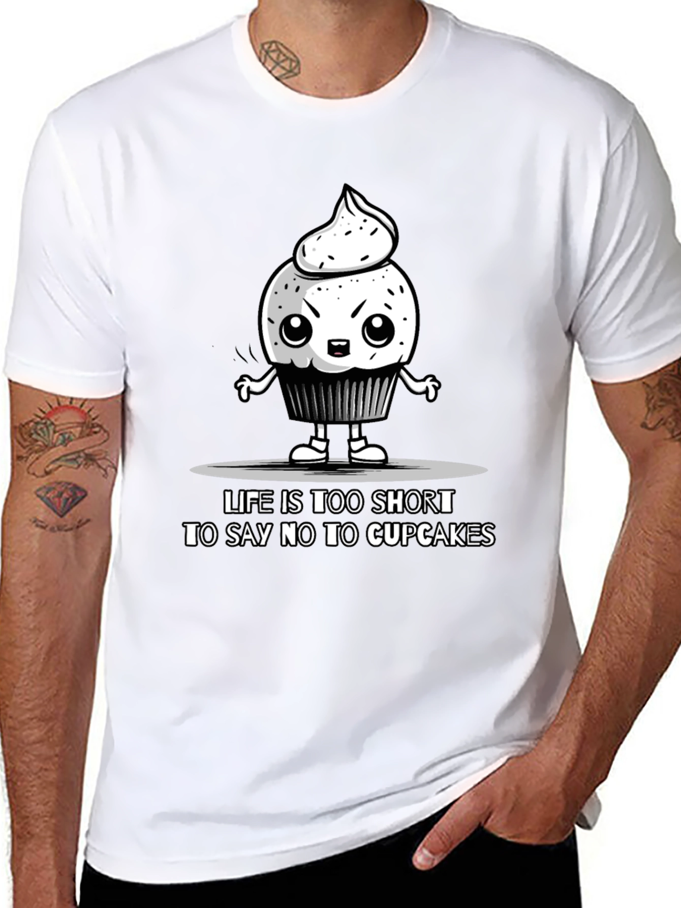 Cupcake Graphic Tee - Life Is Too Short