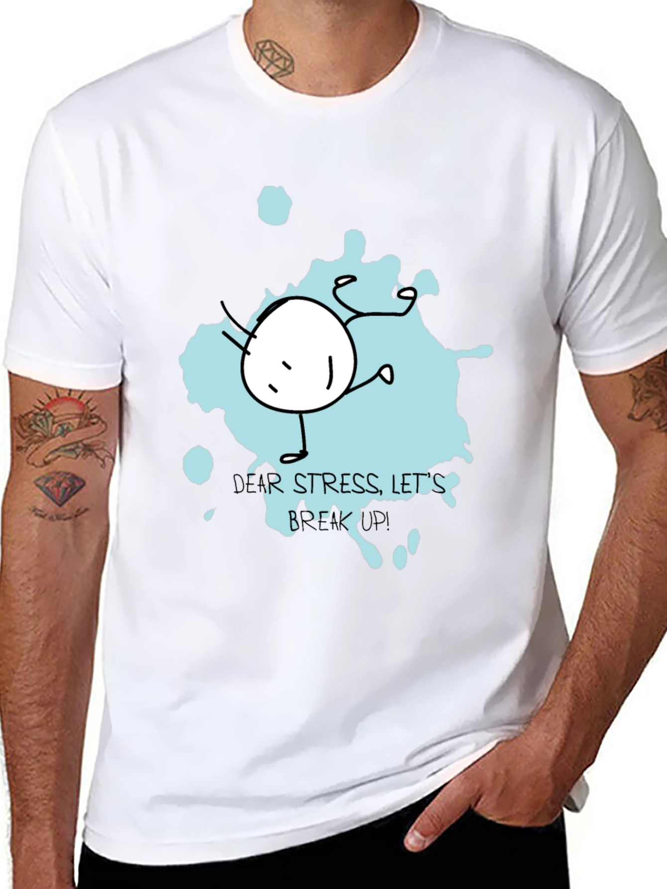 Dear Stress Breakup Black Tee