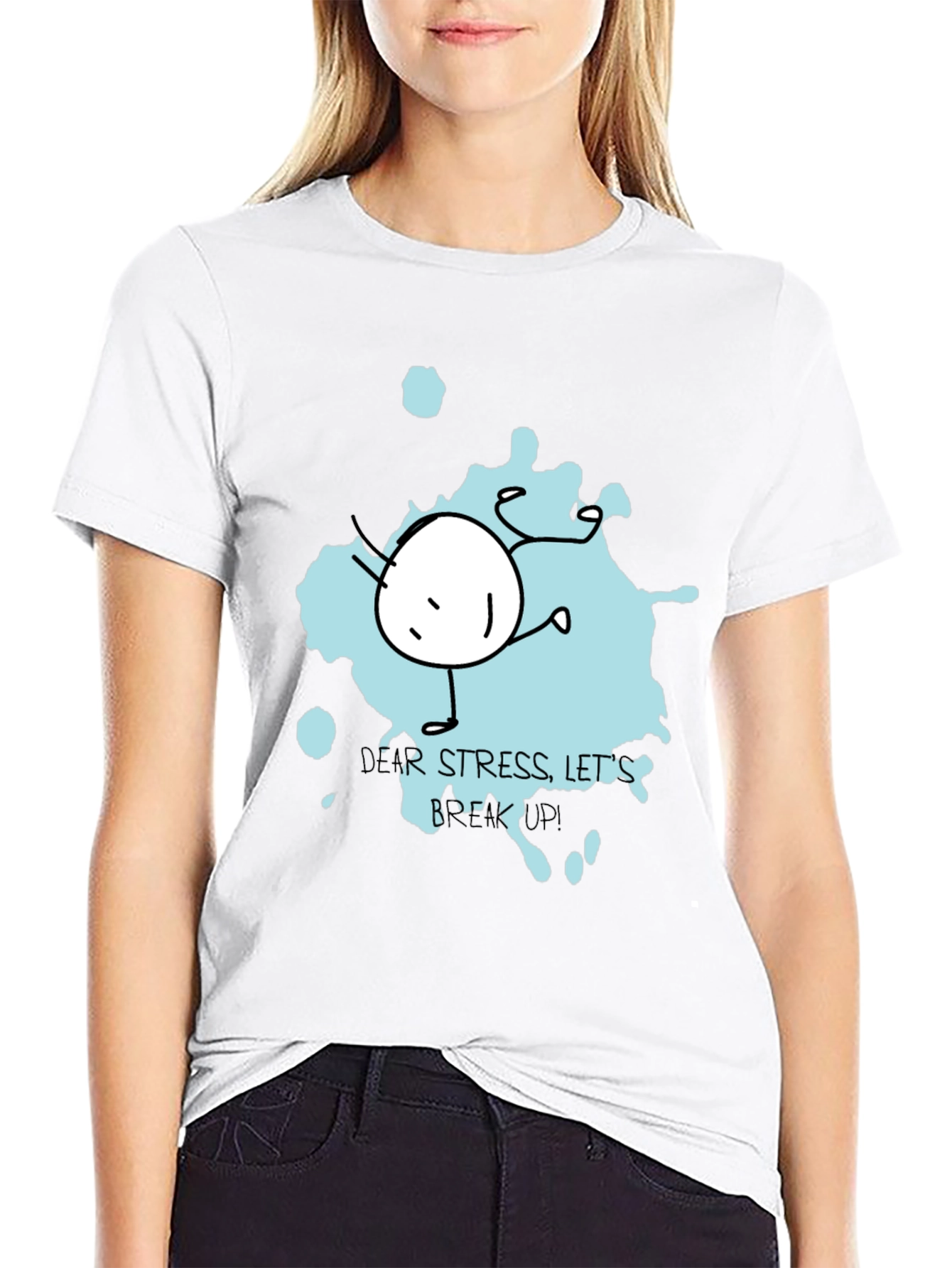 Dear Stress Breakup Black Tee