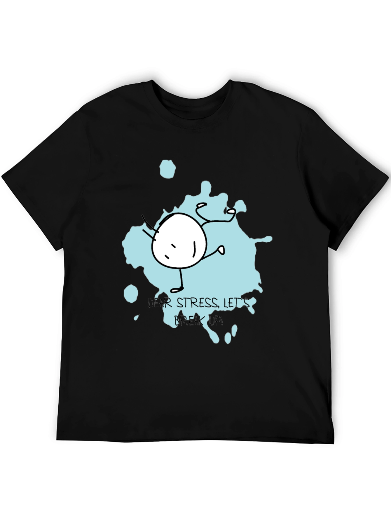 Dear Stress Breakup Black Tee