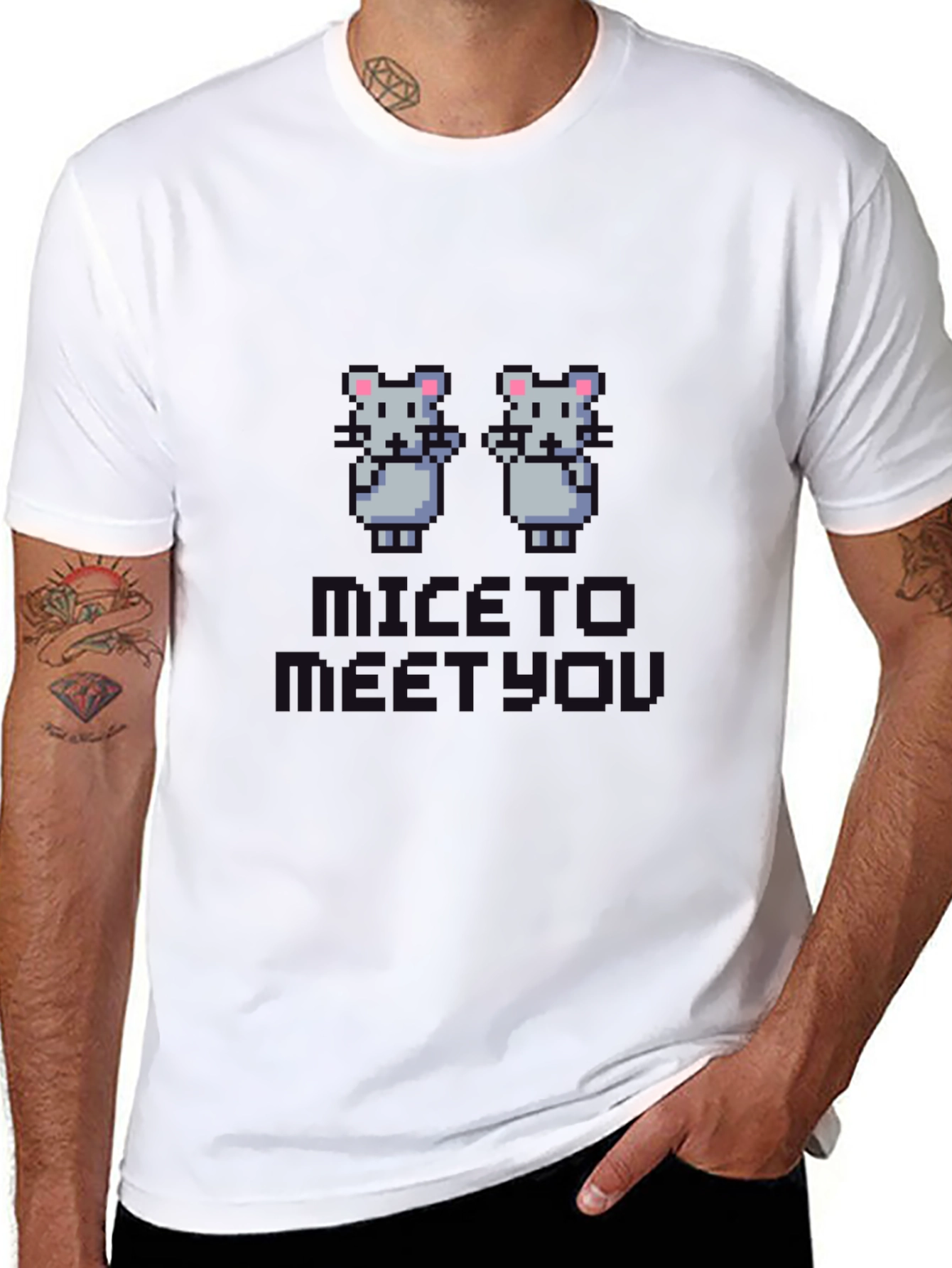 Pixel Mice T-Shirt - Cute Retro Gaming Tee
