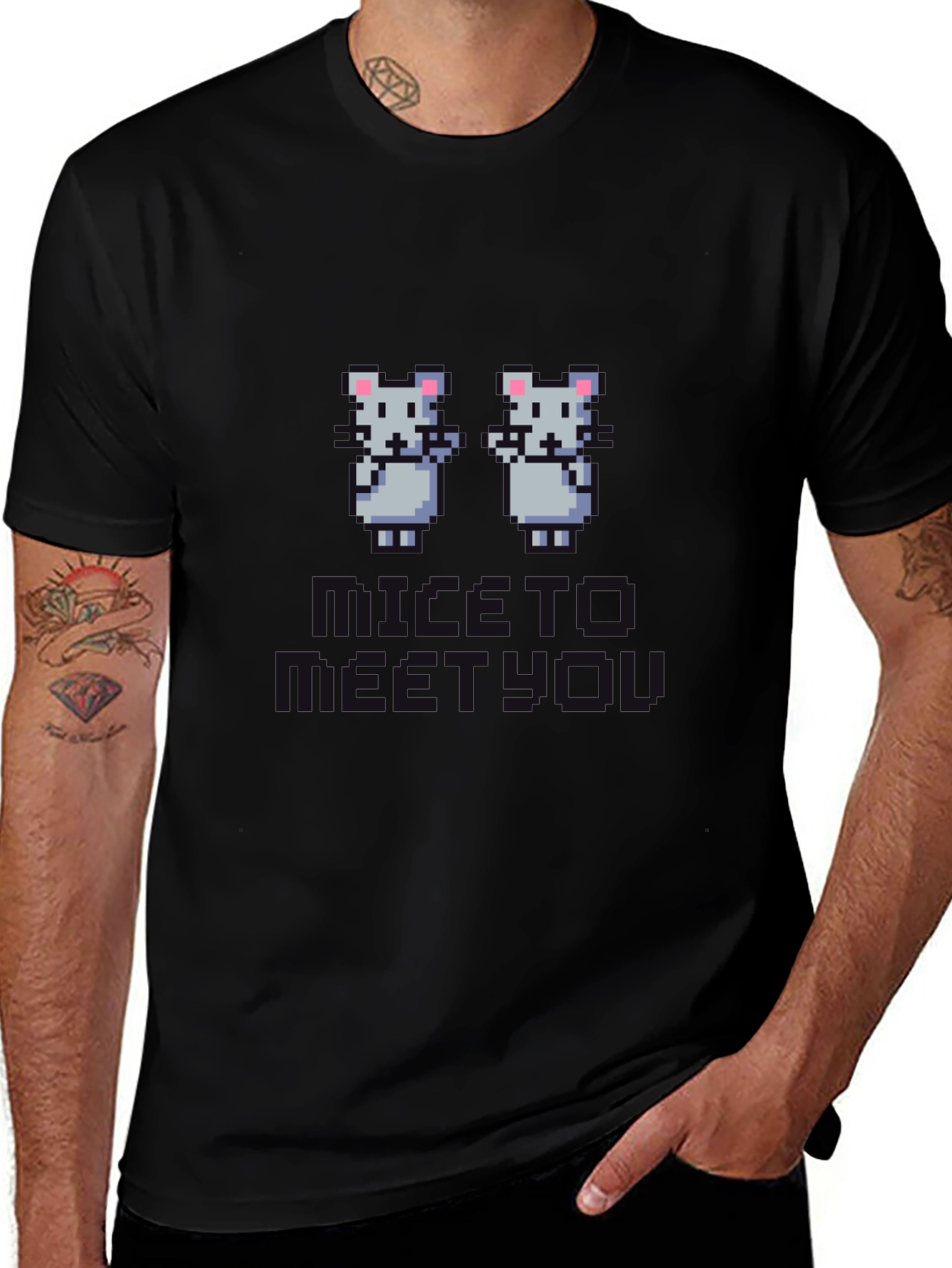Pixel Mice T-Shirt - Cute Retro Gaming Tee