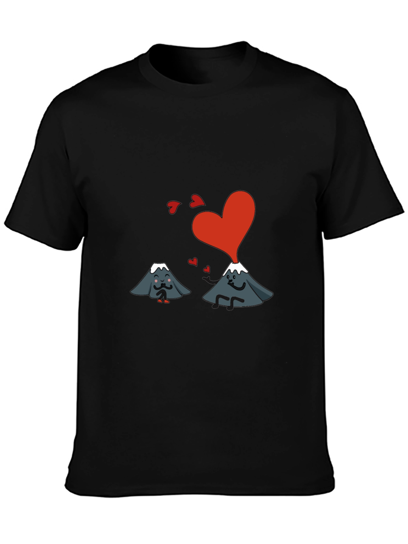 Volcano Love T-Shirt - Black - Cute Graphic Tee