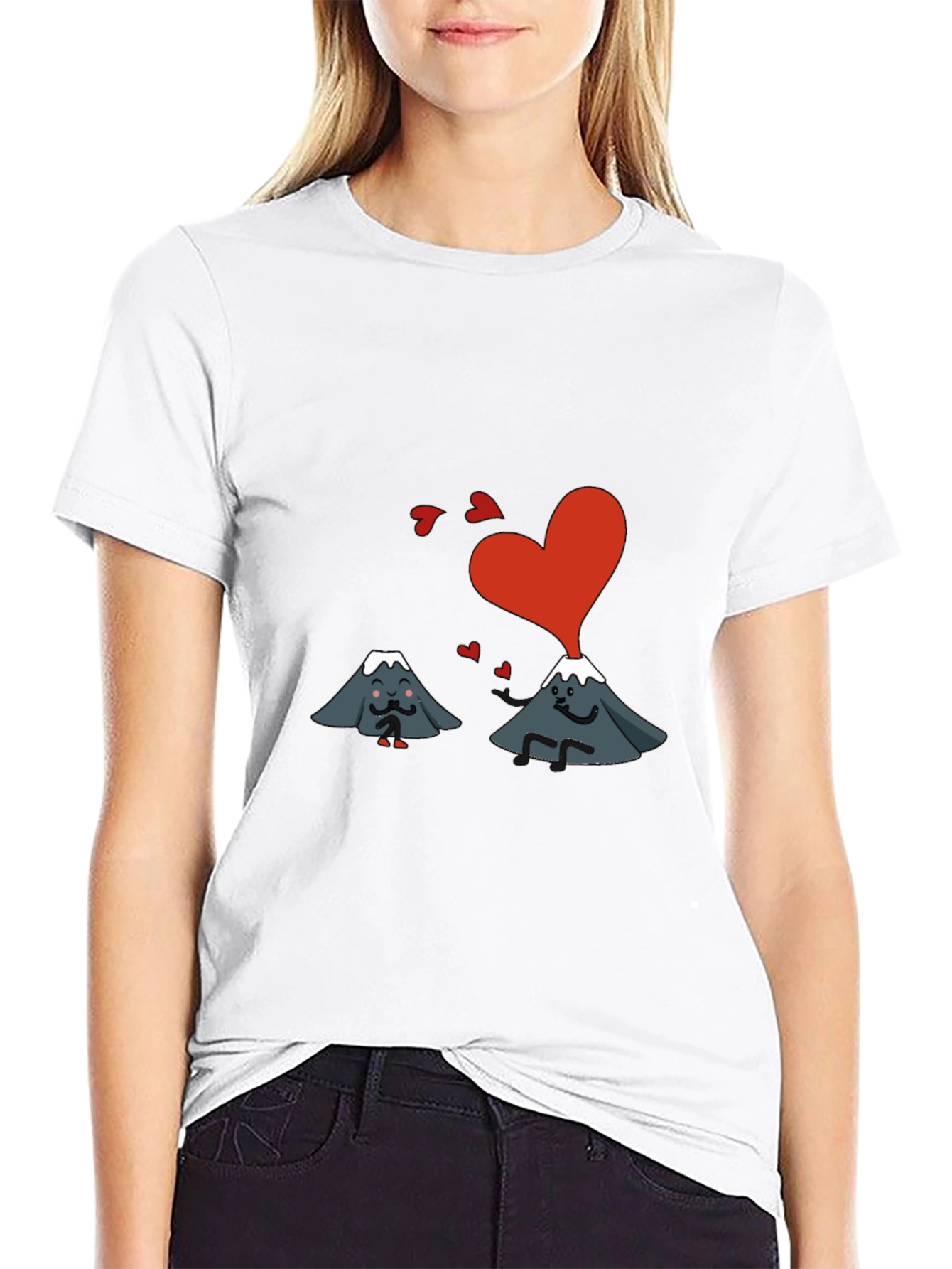 Volcano Love T-Shirt - Black - Cute Graphic Tee