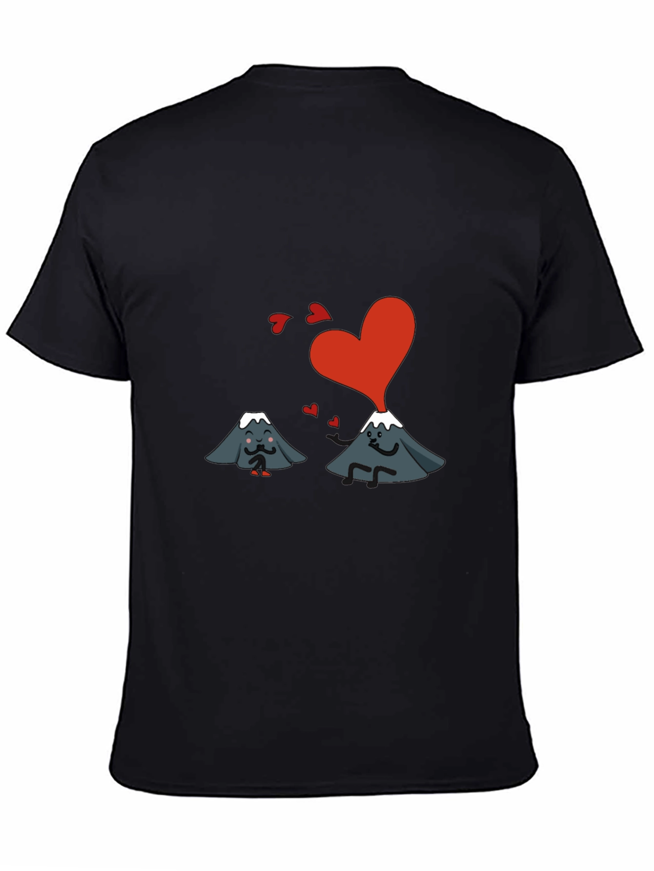 Volcano Love T-Shirt - Black - Cute Graphic Tee