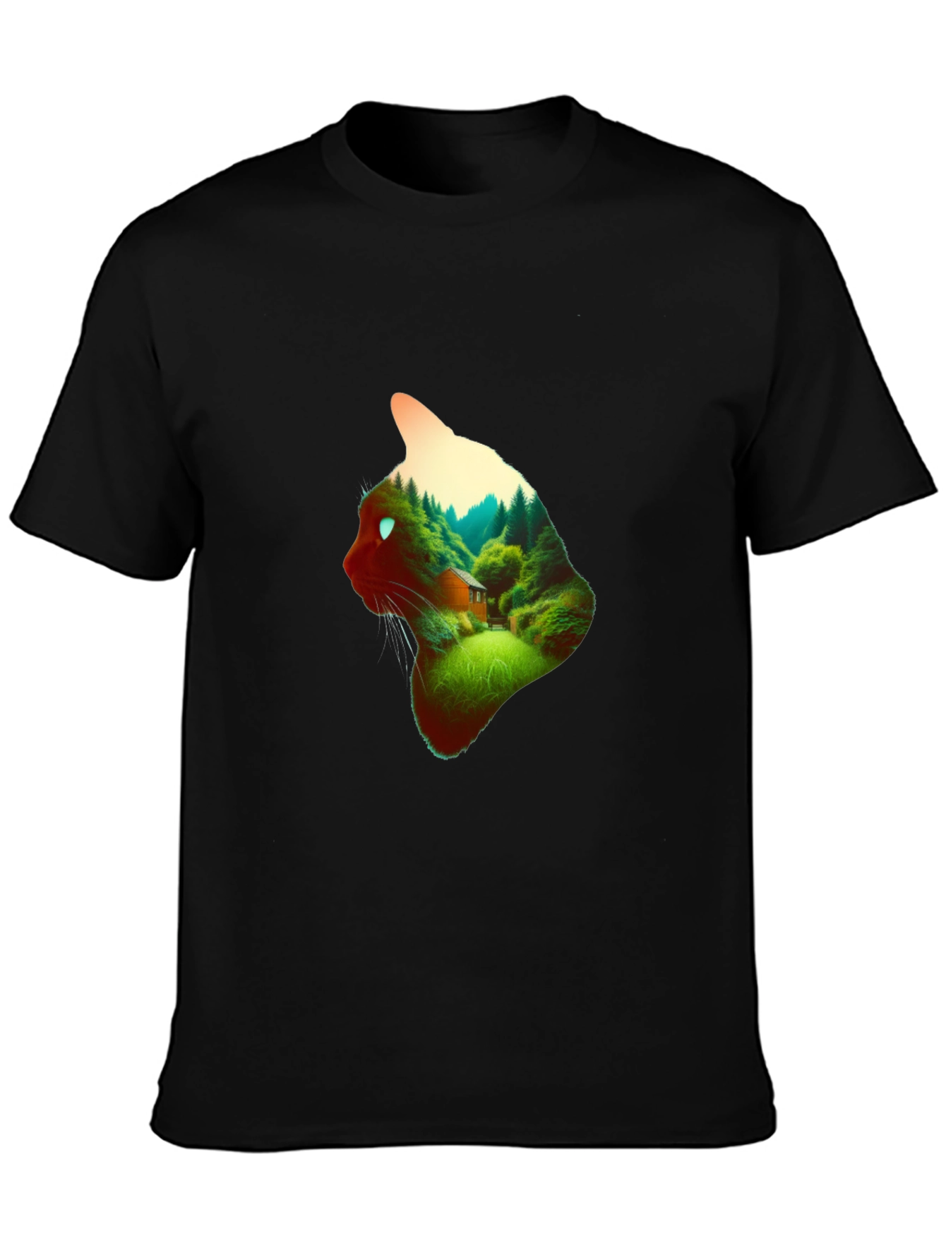 Cat Forest T-Shirt - Nature Lover Tee