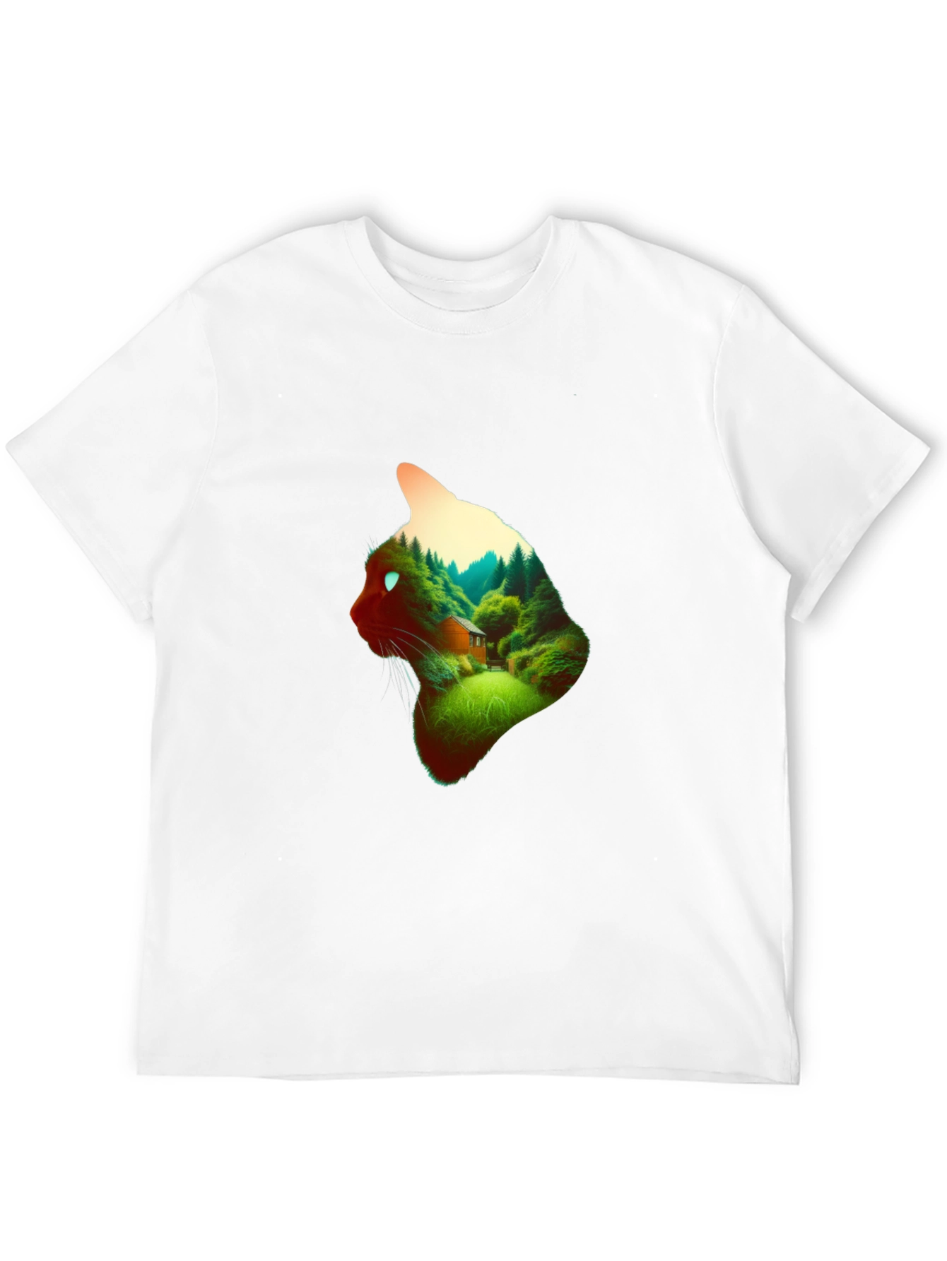 Cat Forest T-Shirt - Nature Lover Tee