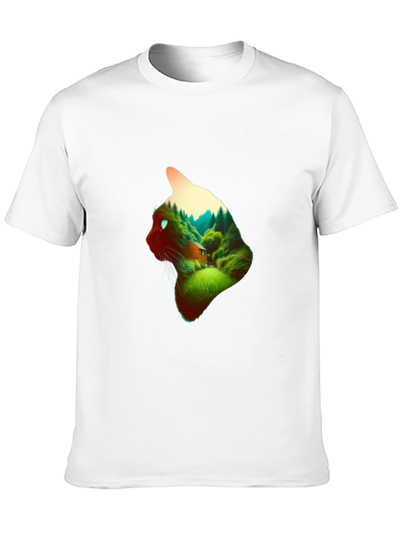 Cat Forest T-Shirt - Nature Lover Tee