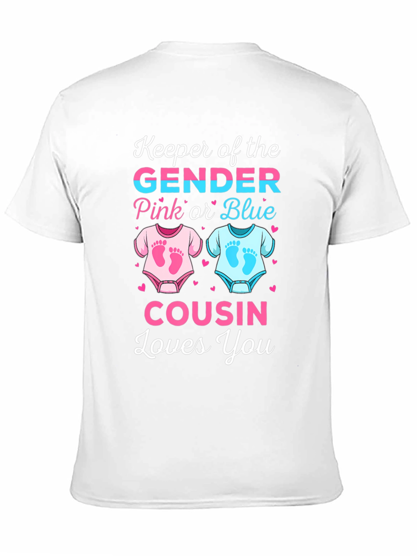 Gender Reveal Cousin T-Shirt - Pink or Blue