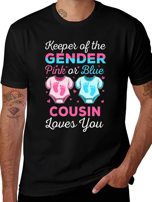Gender Reveal Cousin T-Shirt - Pink or Blue
