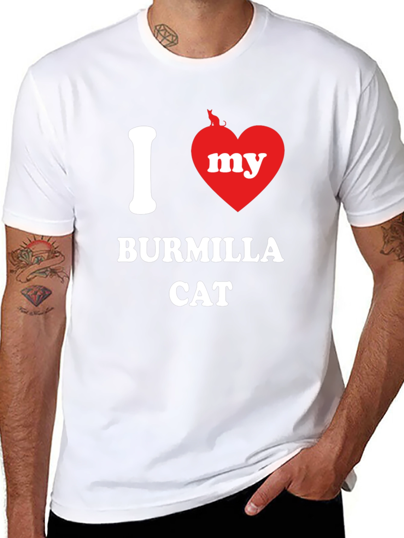 I Heart My Burmilla Cat Graphic T-Shirt