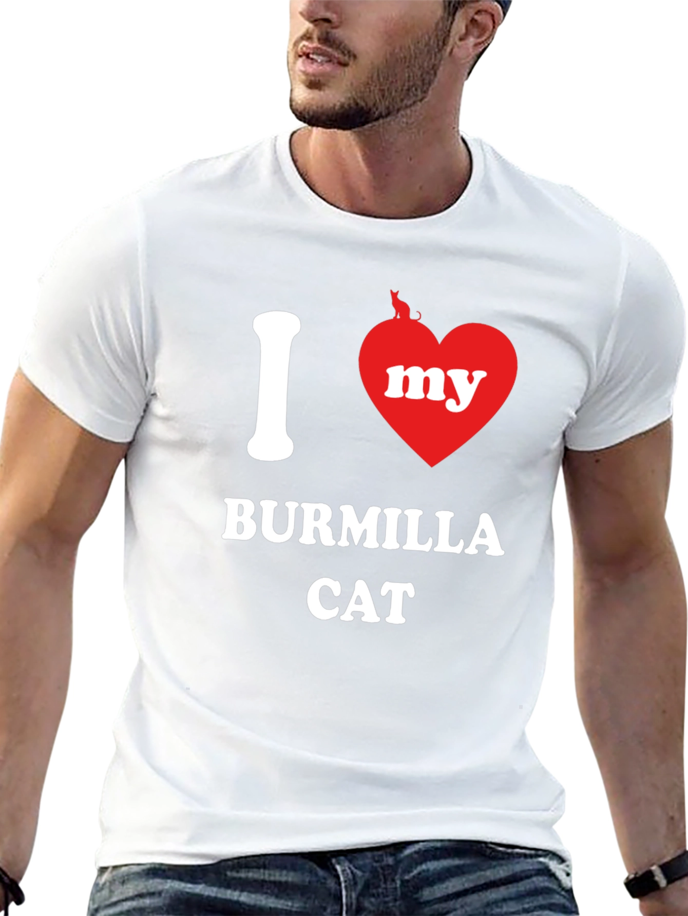 I Heart My Burmilla Cat Graphic T-Shirt