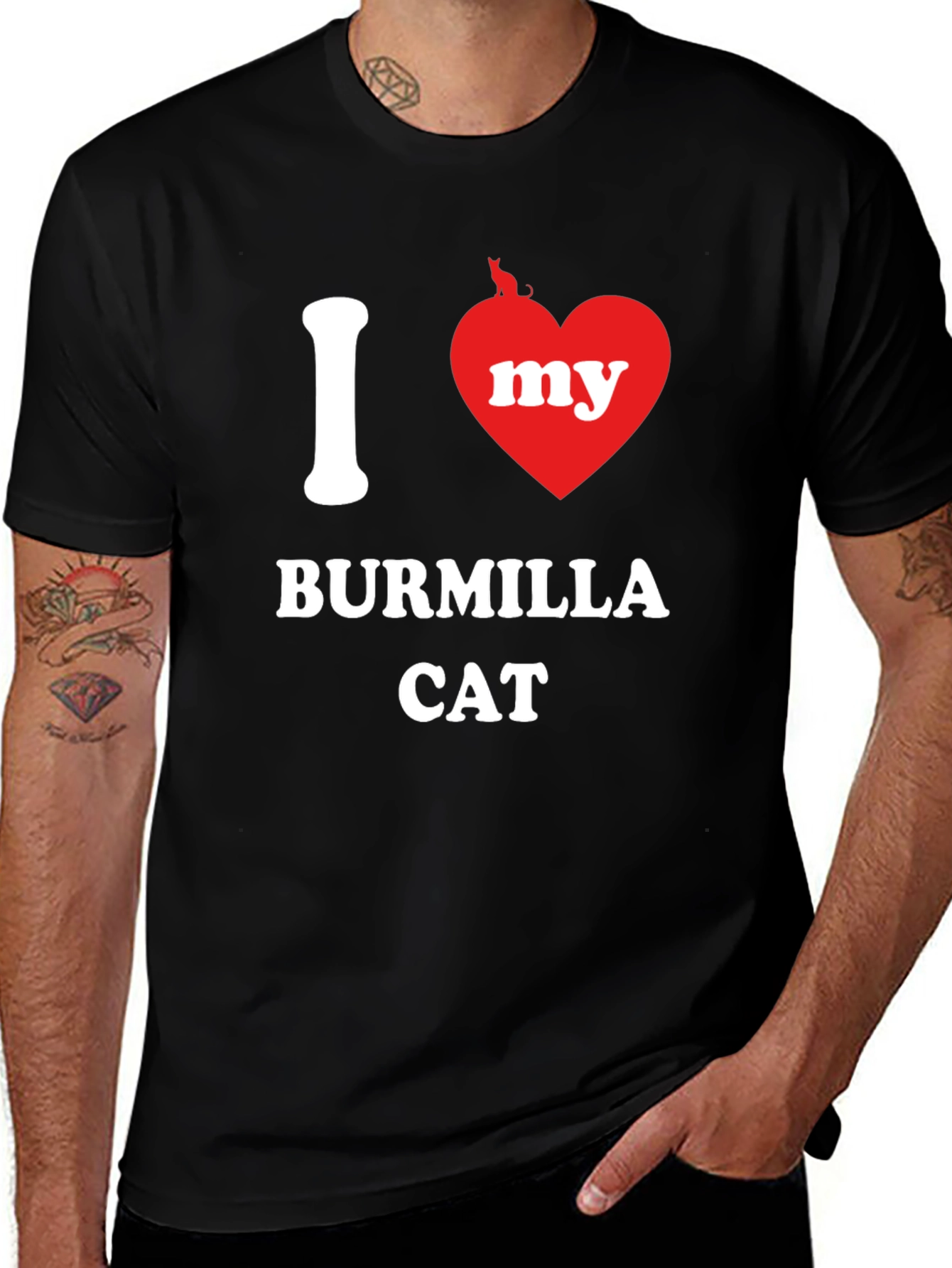 I Heart My Burmilla Cat Graphic T-Shirt