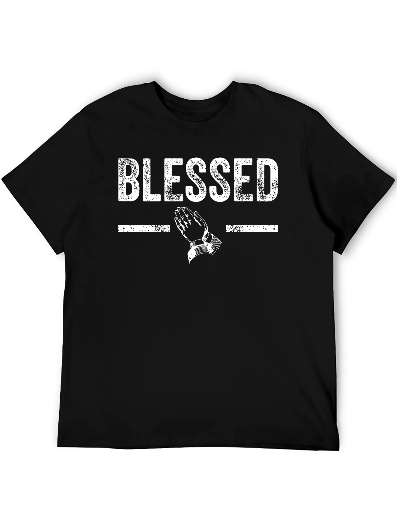 Blessed Graphic Print Black T-Shirt