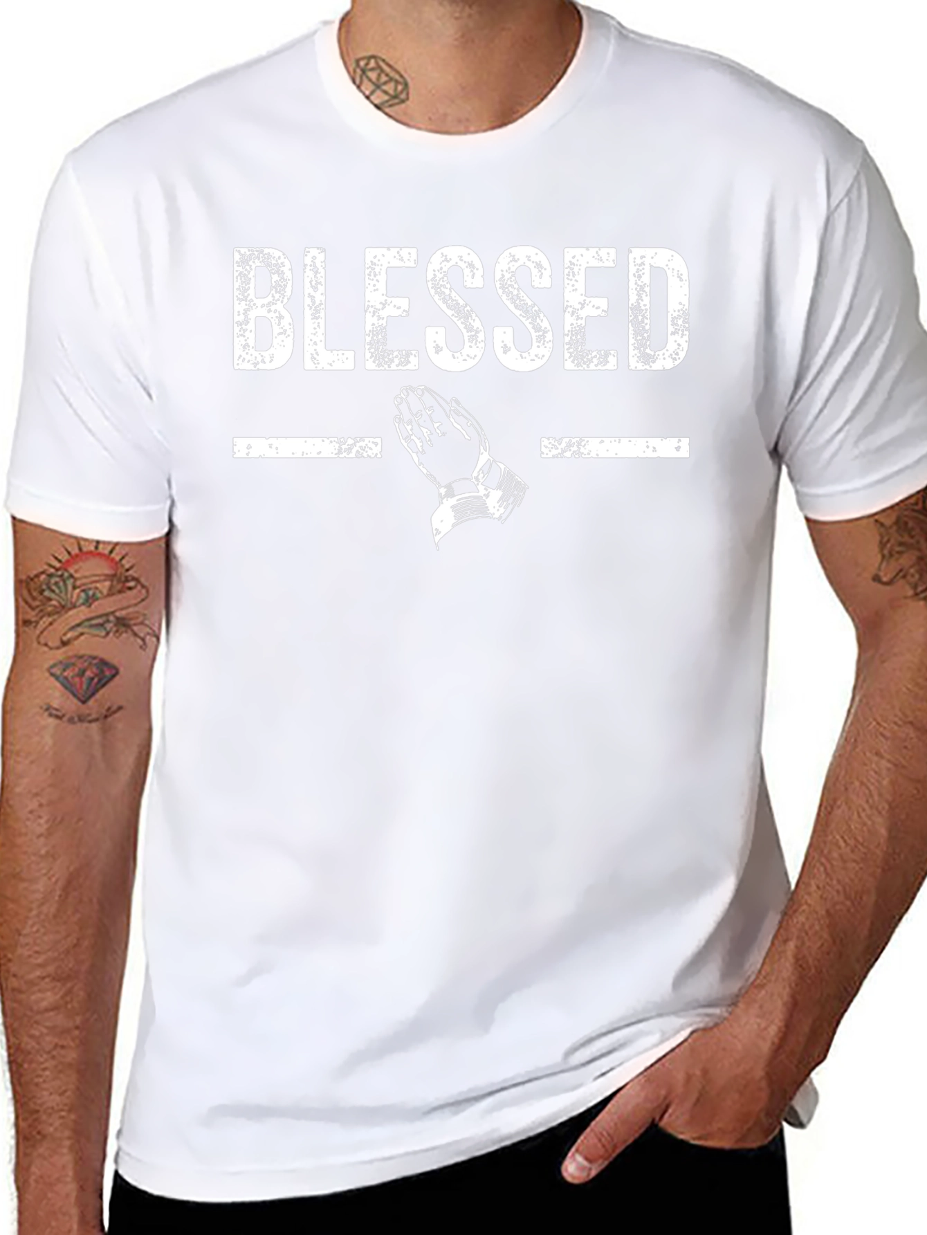 Blessed Graphic Print Black T-Shirt