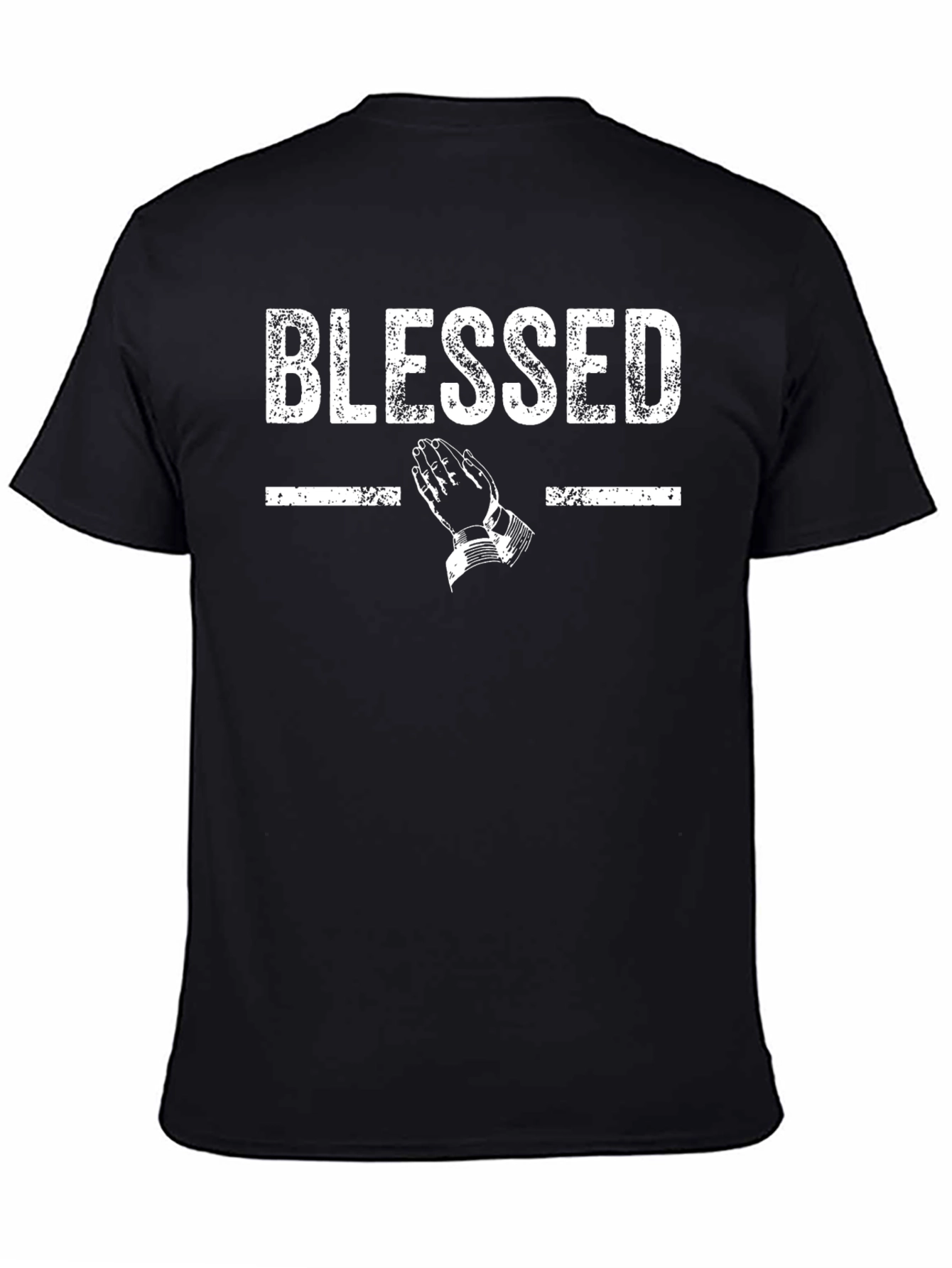Blessed Graphic Print Black T-Shirt
