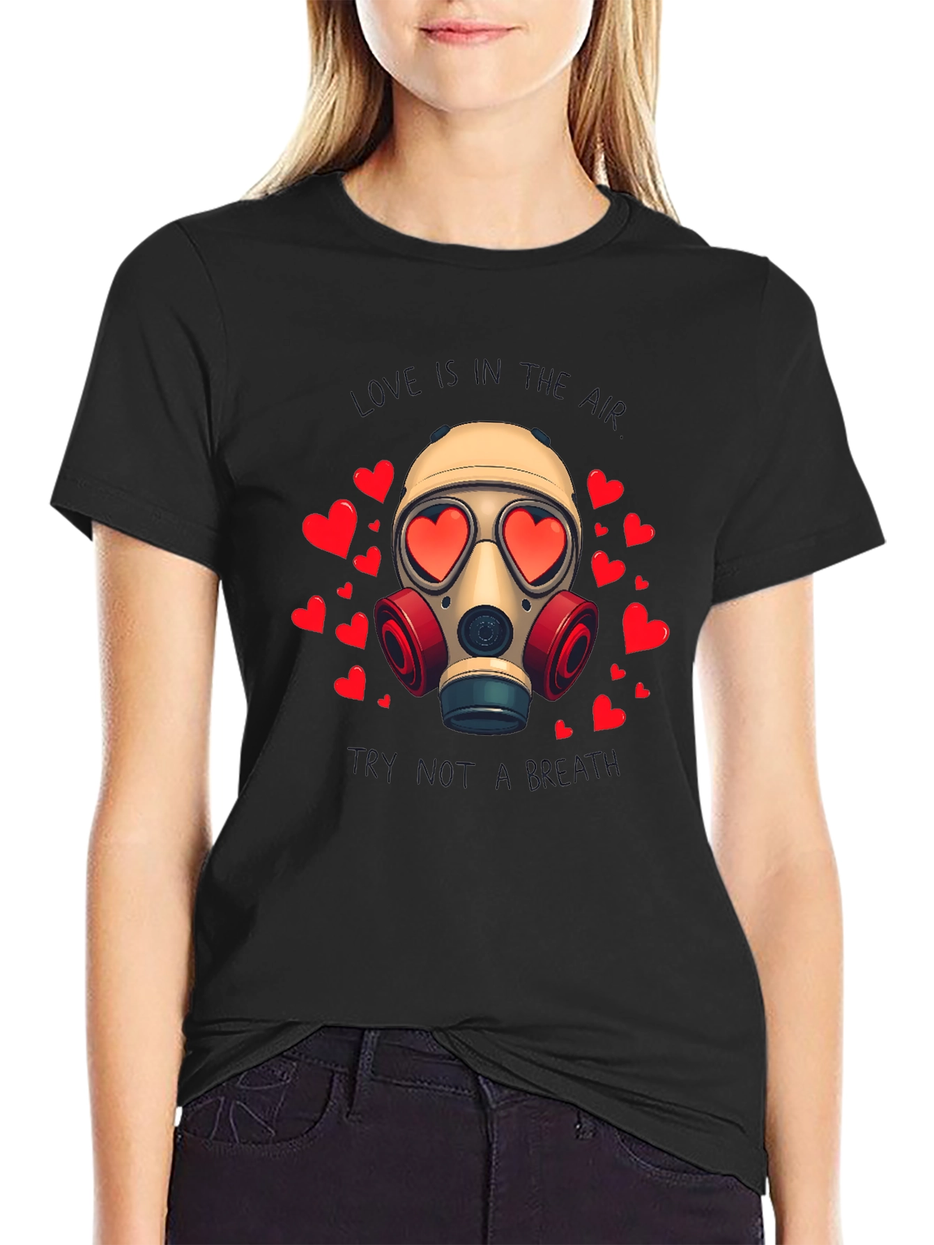 Love is a Toxic Gas Mask T-Shirt