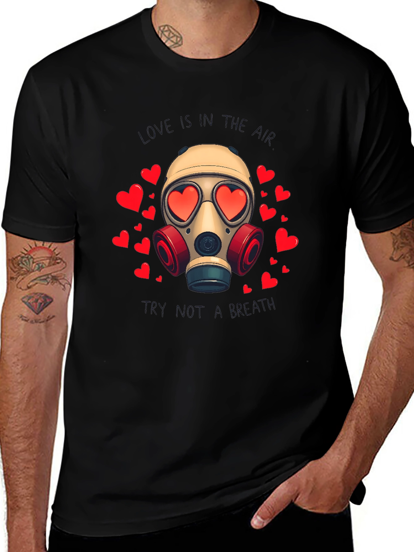 Love is a Toxic Gas Mask T-Shirt