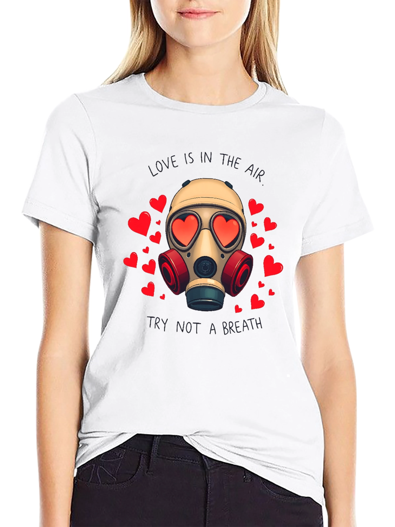 Love is a Toxic Gas Mask T-Shirt