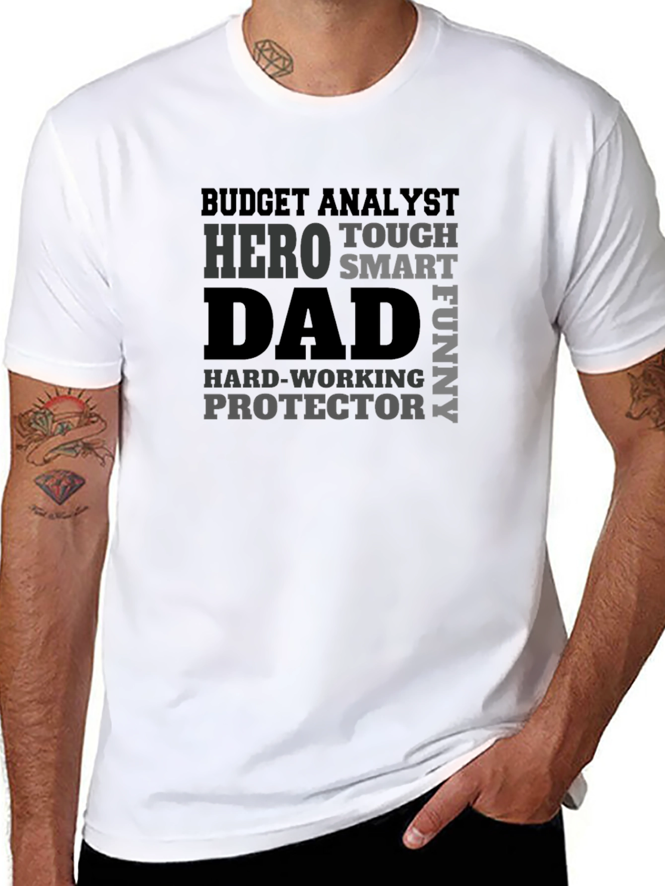 Budget Analyst Dad T-Shirt - Hero Protector Funny