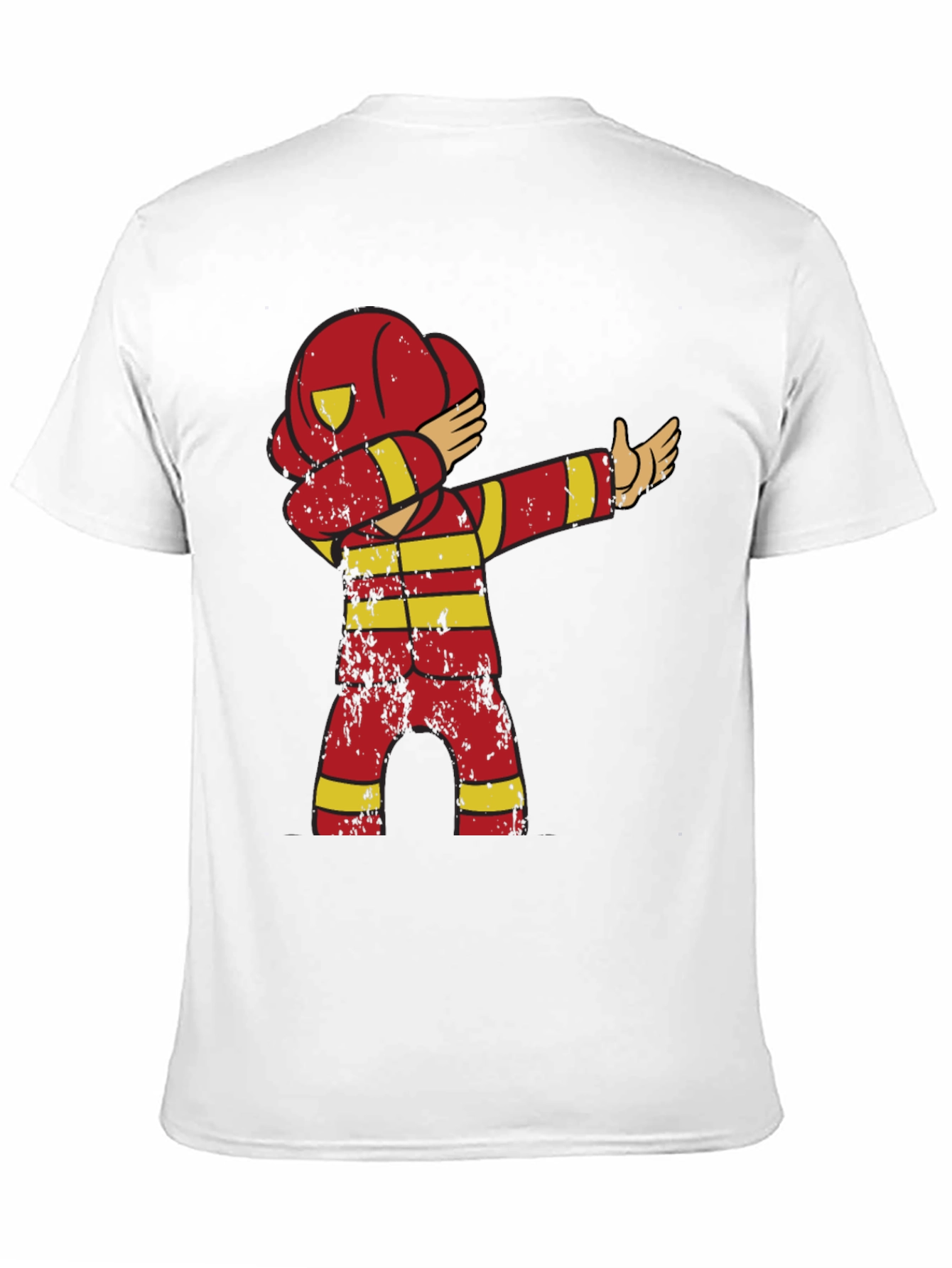 Fireman Dabbing T-Shirt - Novelty Firefighter Tee