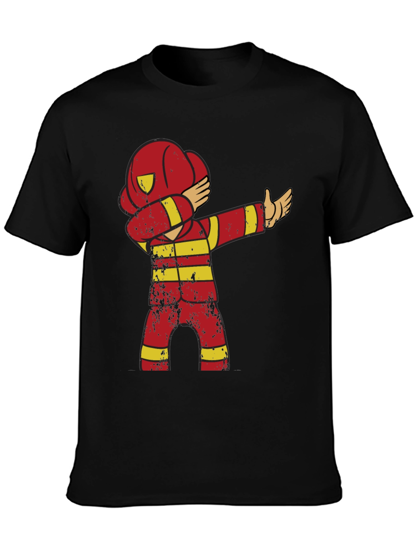 Fireman Dabbing T-Shirt - Novelty Firefighter Tee