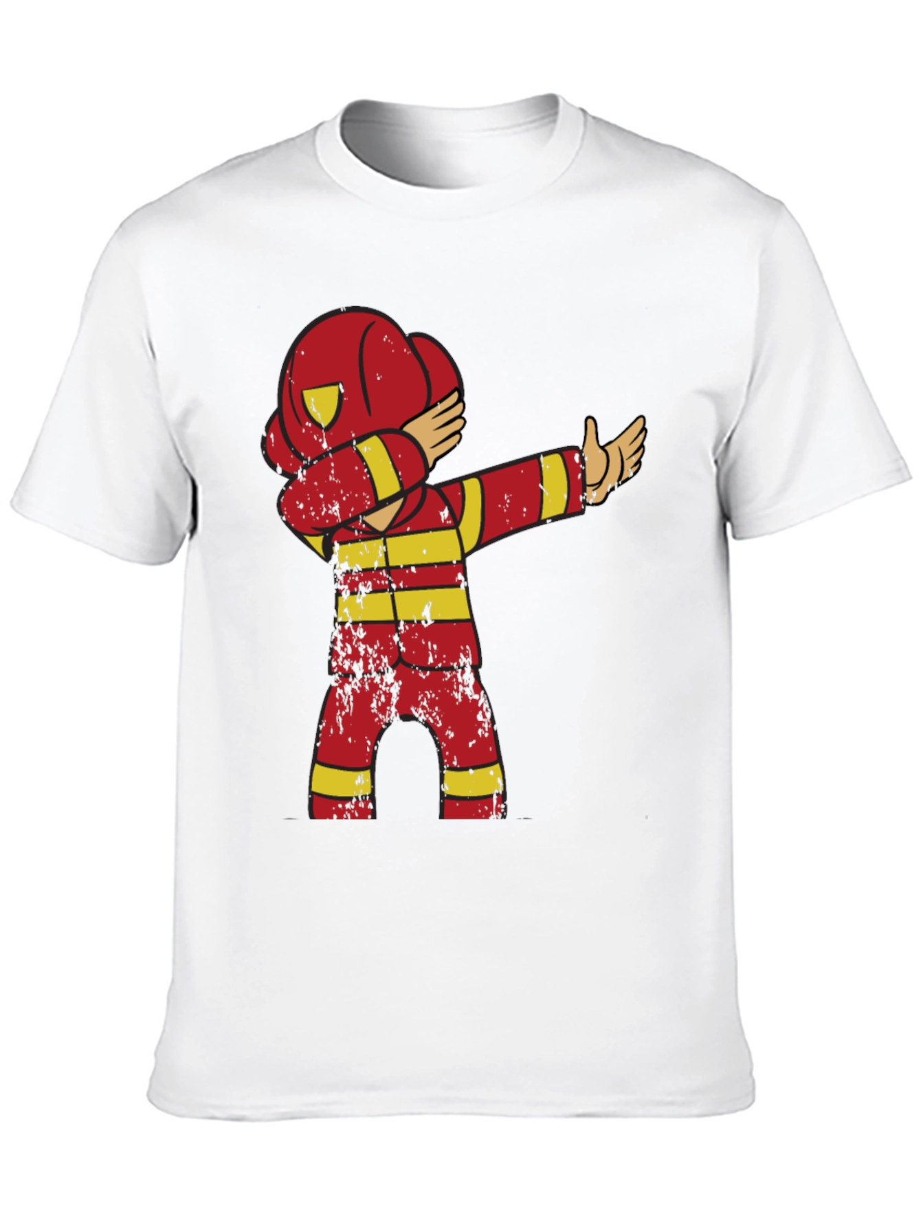 Fireman Dabbing T-Shirt - Novelty Firefighter Tee