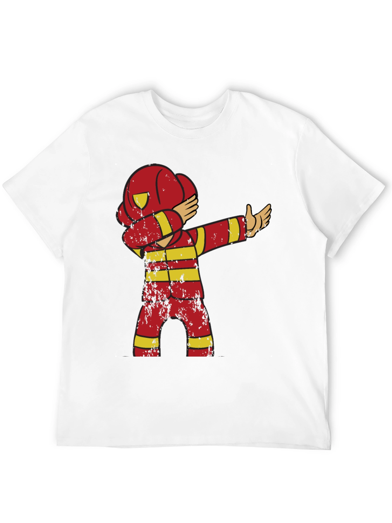 Fireman Dabbing T-Shirt - Novelty Firefighter Tee