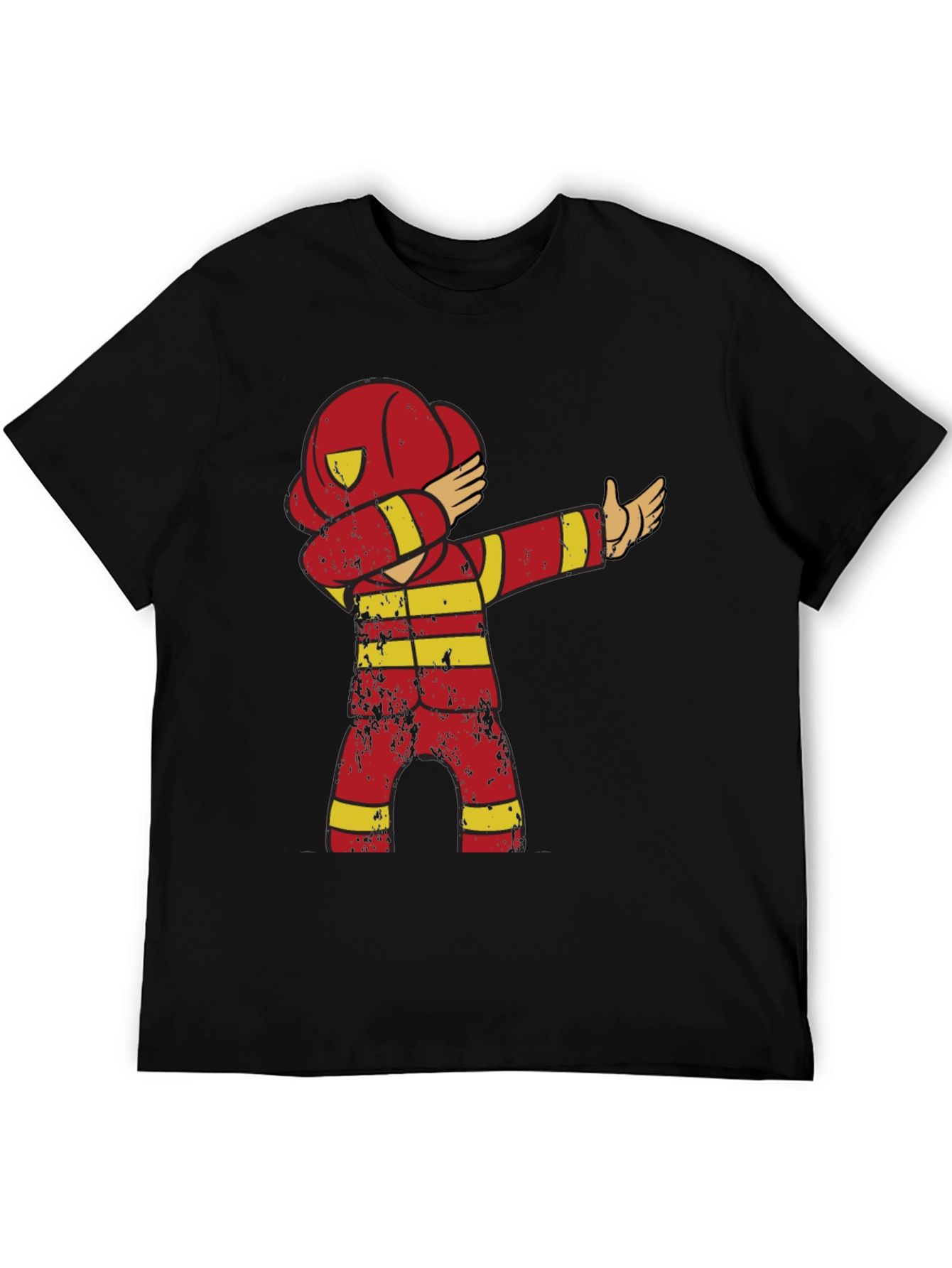 Fireman Dabbing T-Shirt - Novelty Firefighter Tee