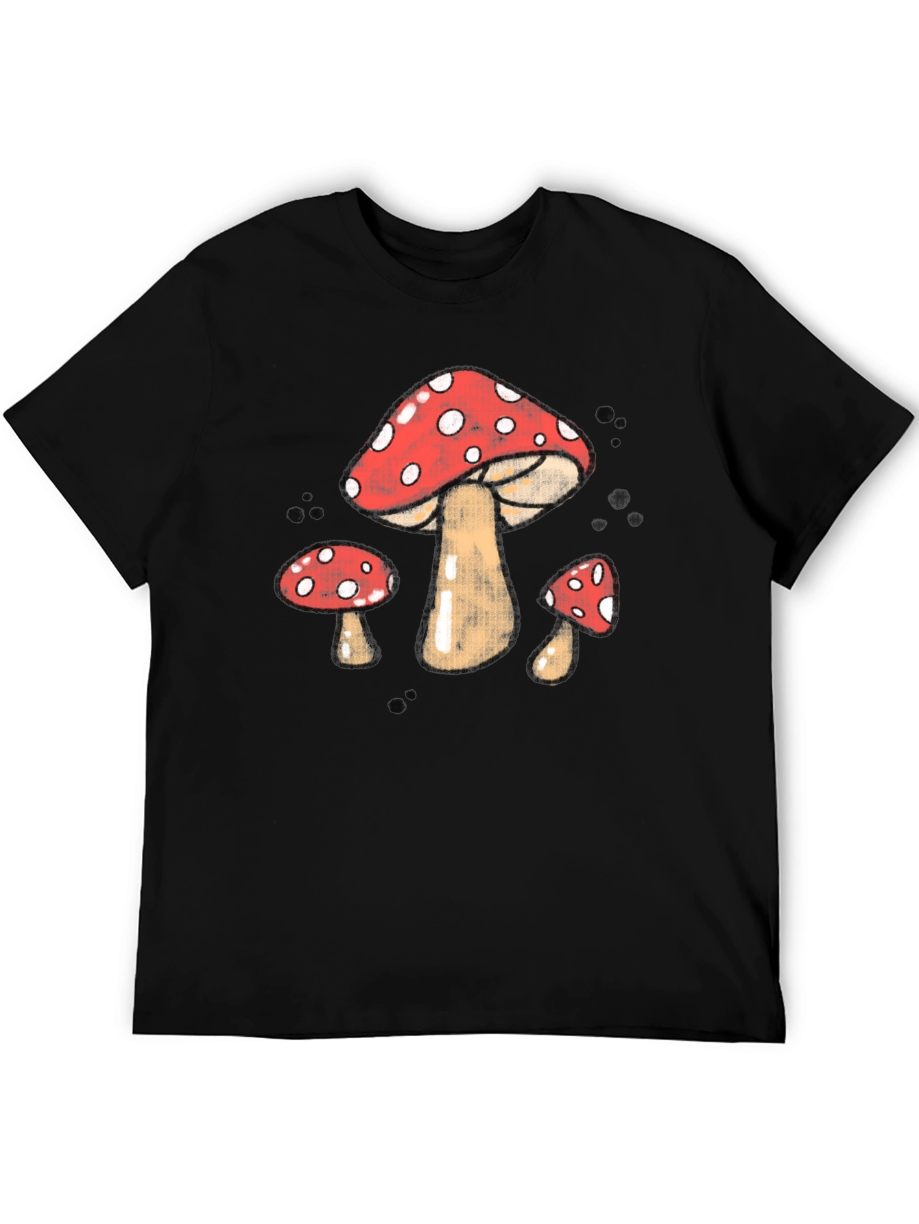 Mushroom Graphic T-Shirt - Red & White Fungi Print