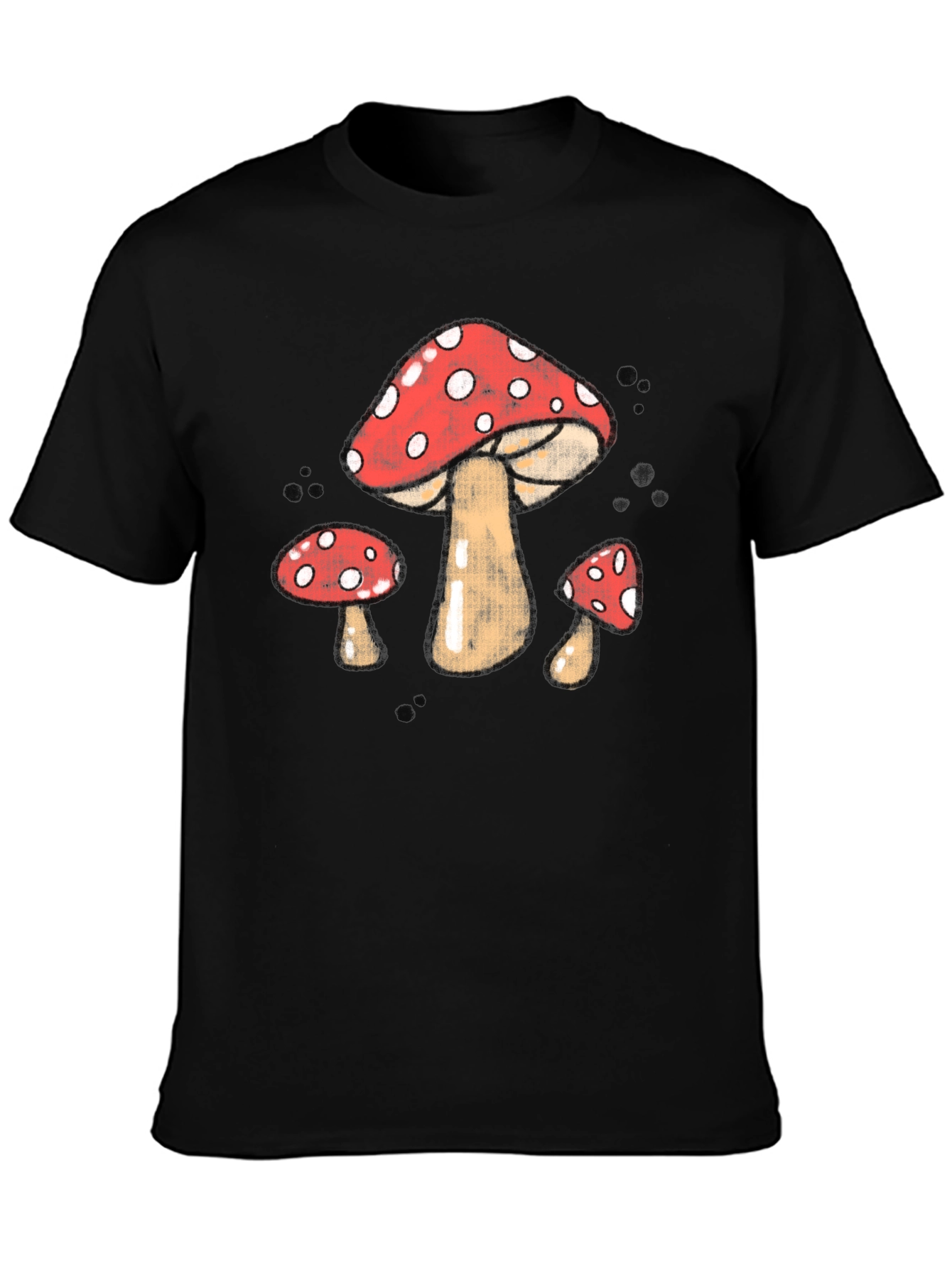 Mushroom Graphic T-Shirt - Red & White Fungi Print