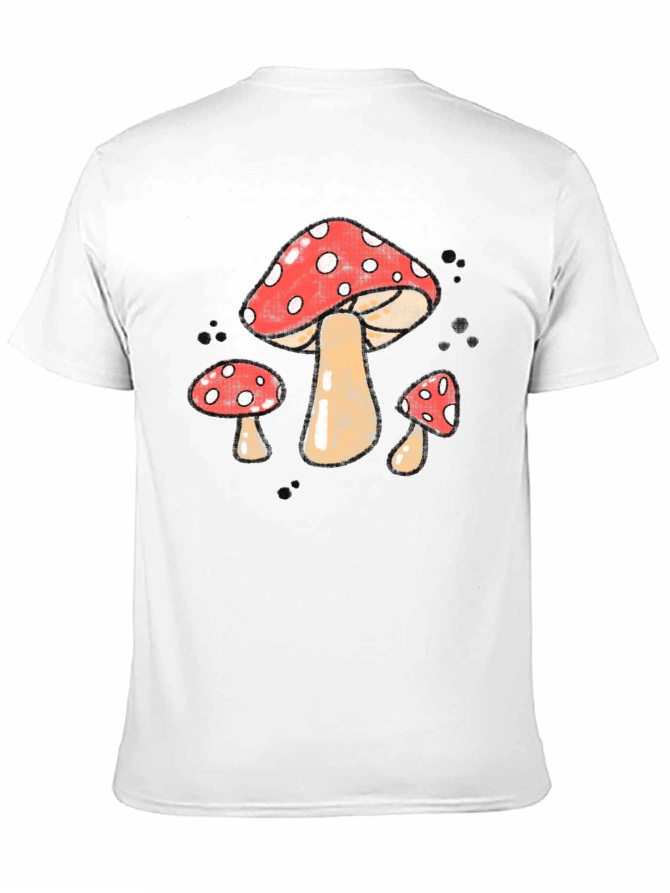 Mushroom Graphic T-Shirt - Red & White Fungi Print