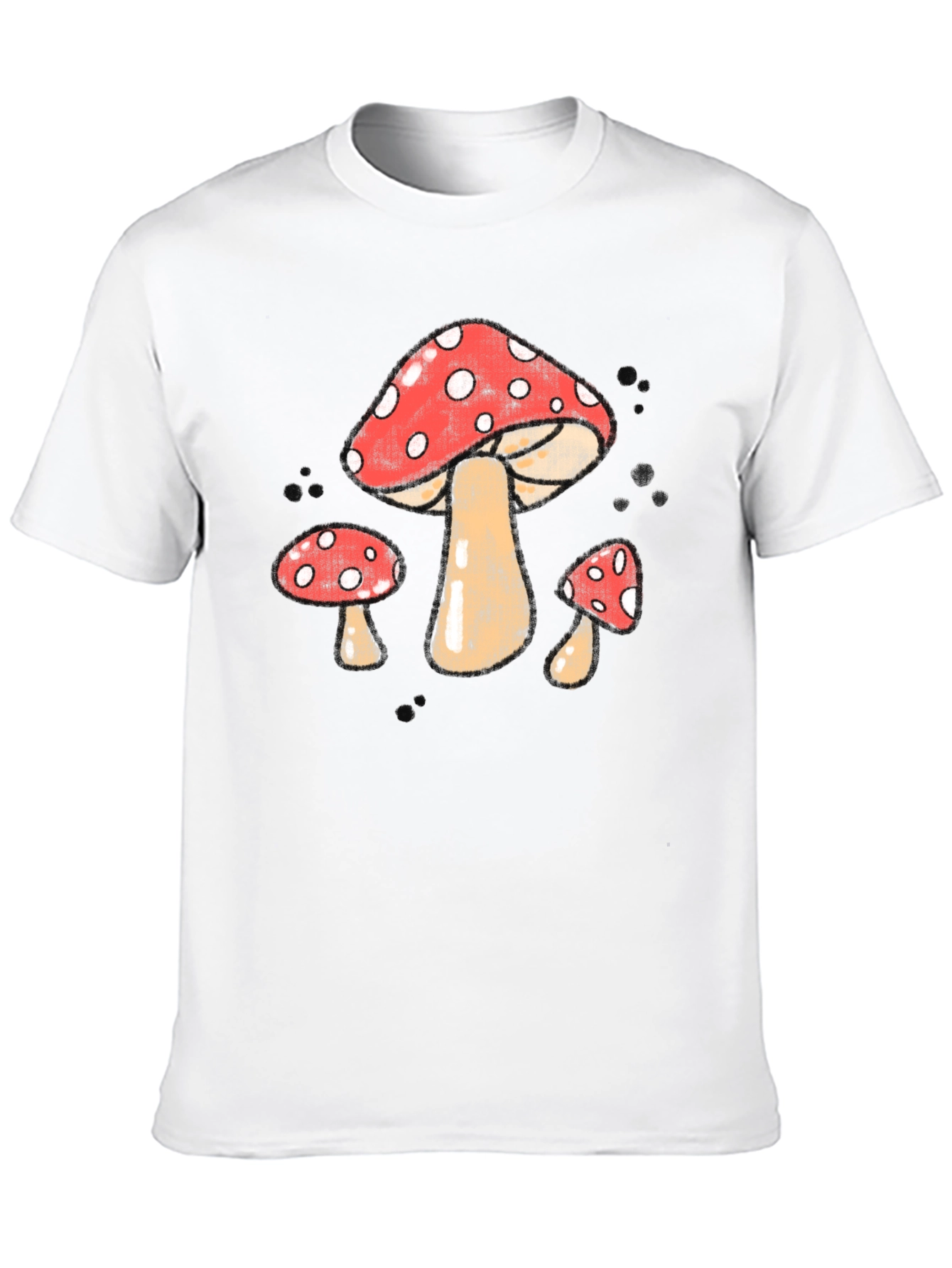 Mushroom Graphic T-Shirt - Red & White Fungi Print