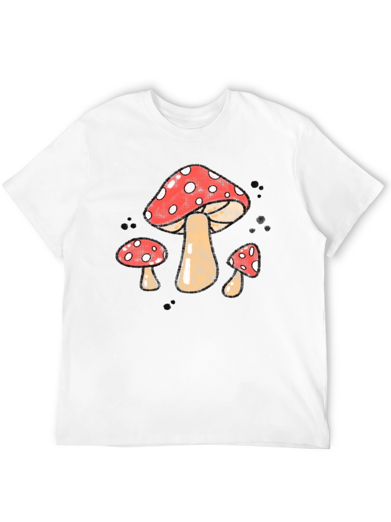 Mushroom Graphic T-Shirt - Red & White Fungi Print