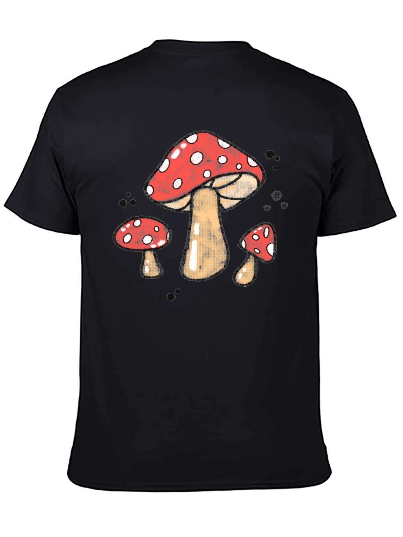 Mushroom Graphic T-Shirt - Red & White Fungi Print