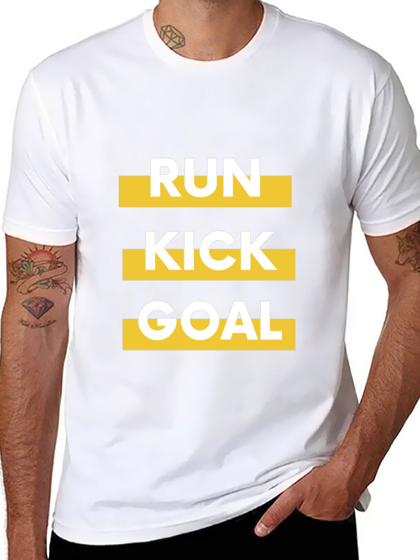 Run Kick Goal Graphic T-Shirt