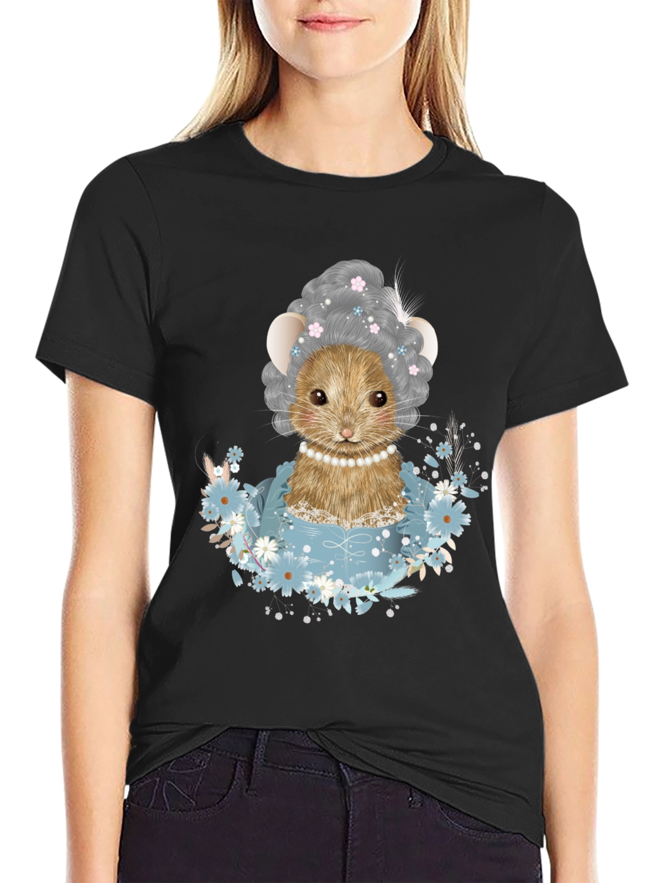 Cute Mouse in Teacup Graphic Tee