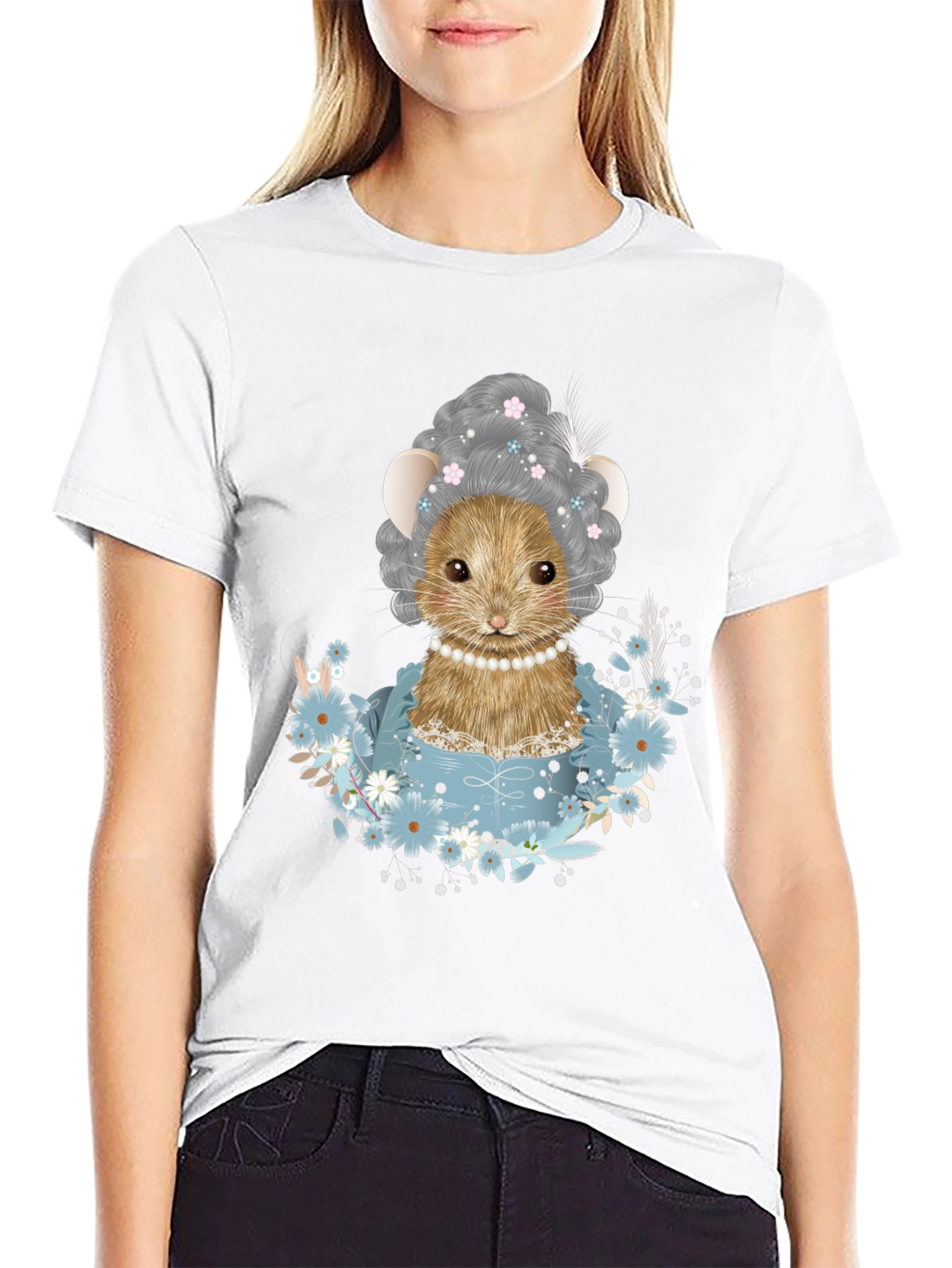 Cute Mouse in Teacup Graphic Tee