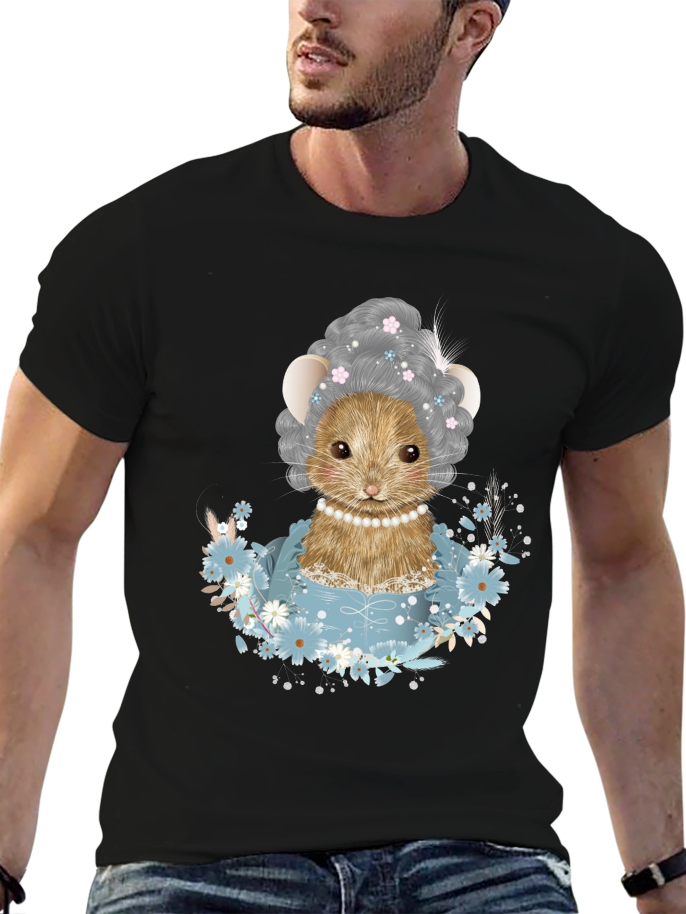 Cute Mouse in Teacup Graphic Tee