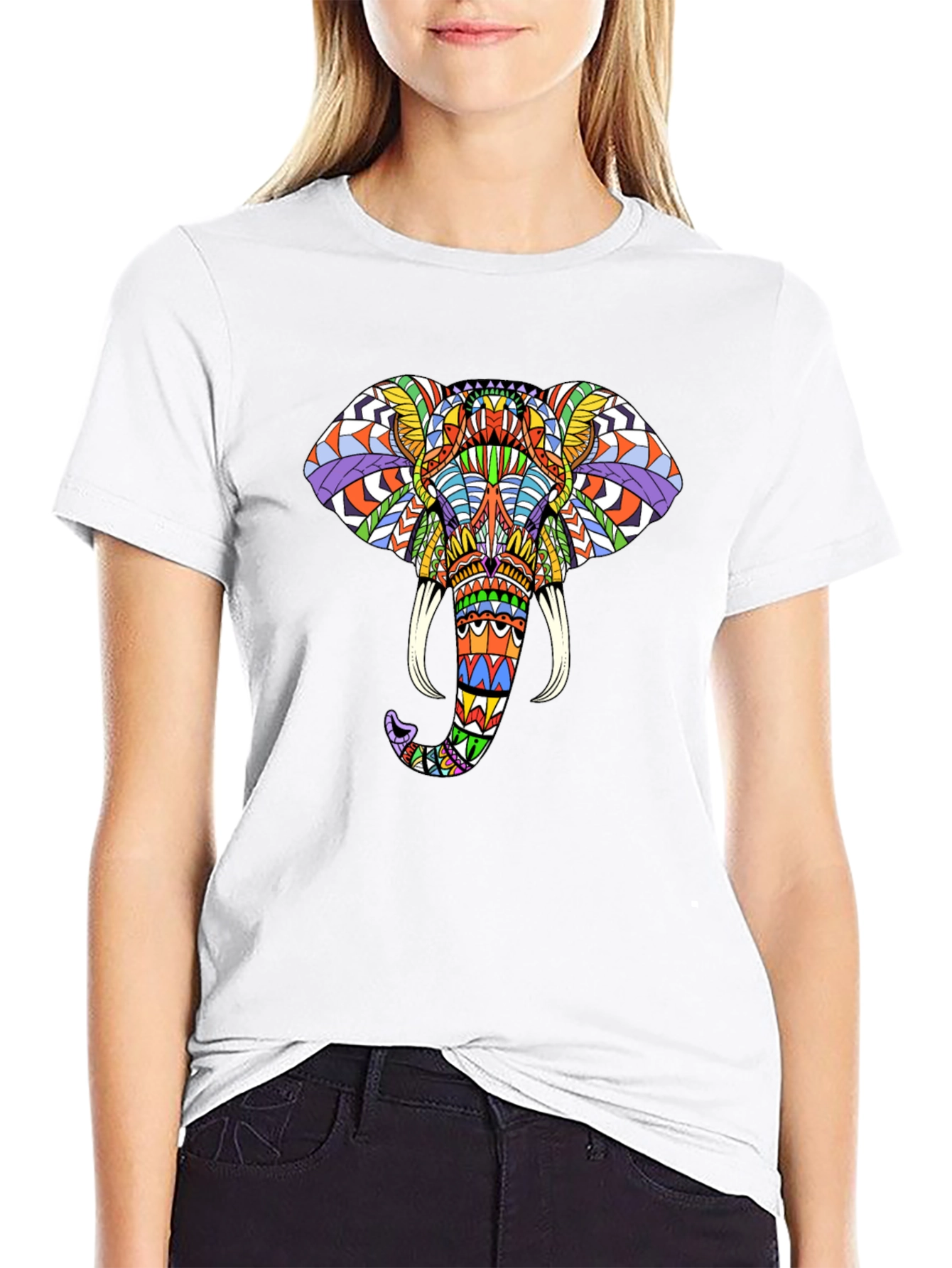 Elephant Graphic Tee - Vibrant & Unique Design