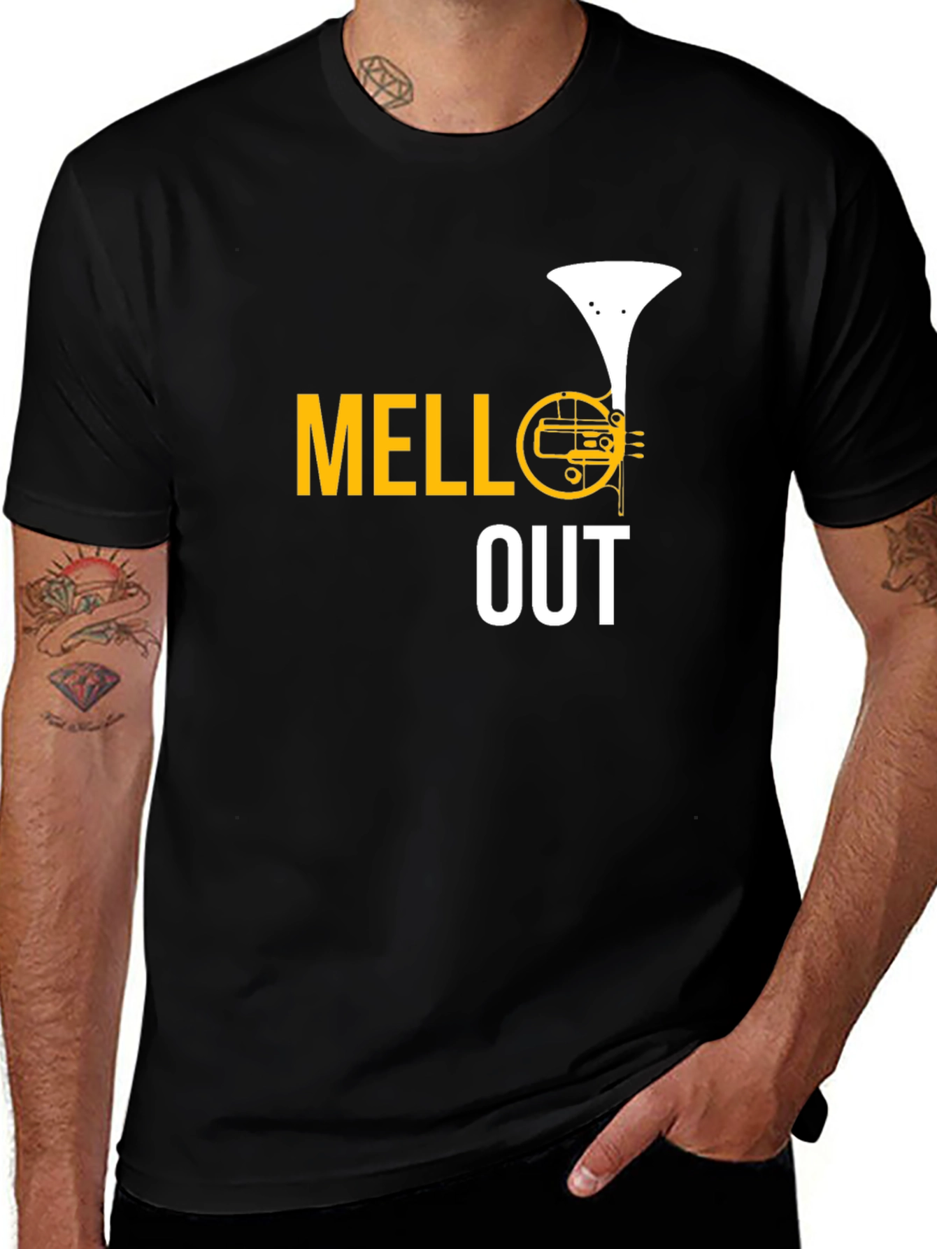 Mello Out French Horn Graphic Tee