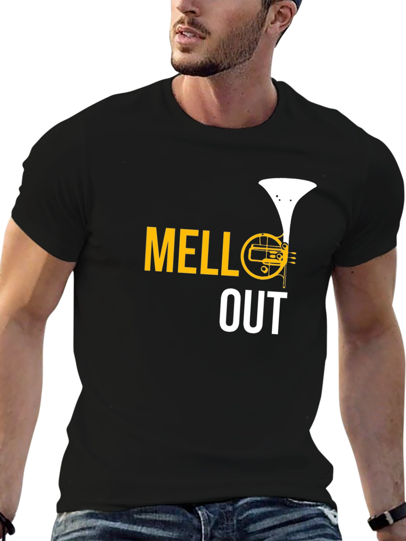 Mello Out French Horn Graphic Tee
