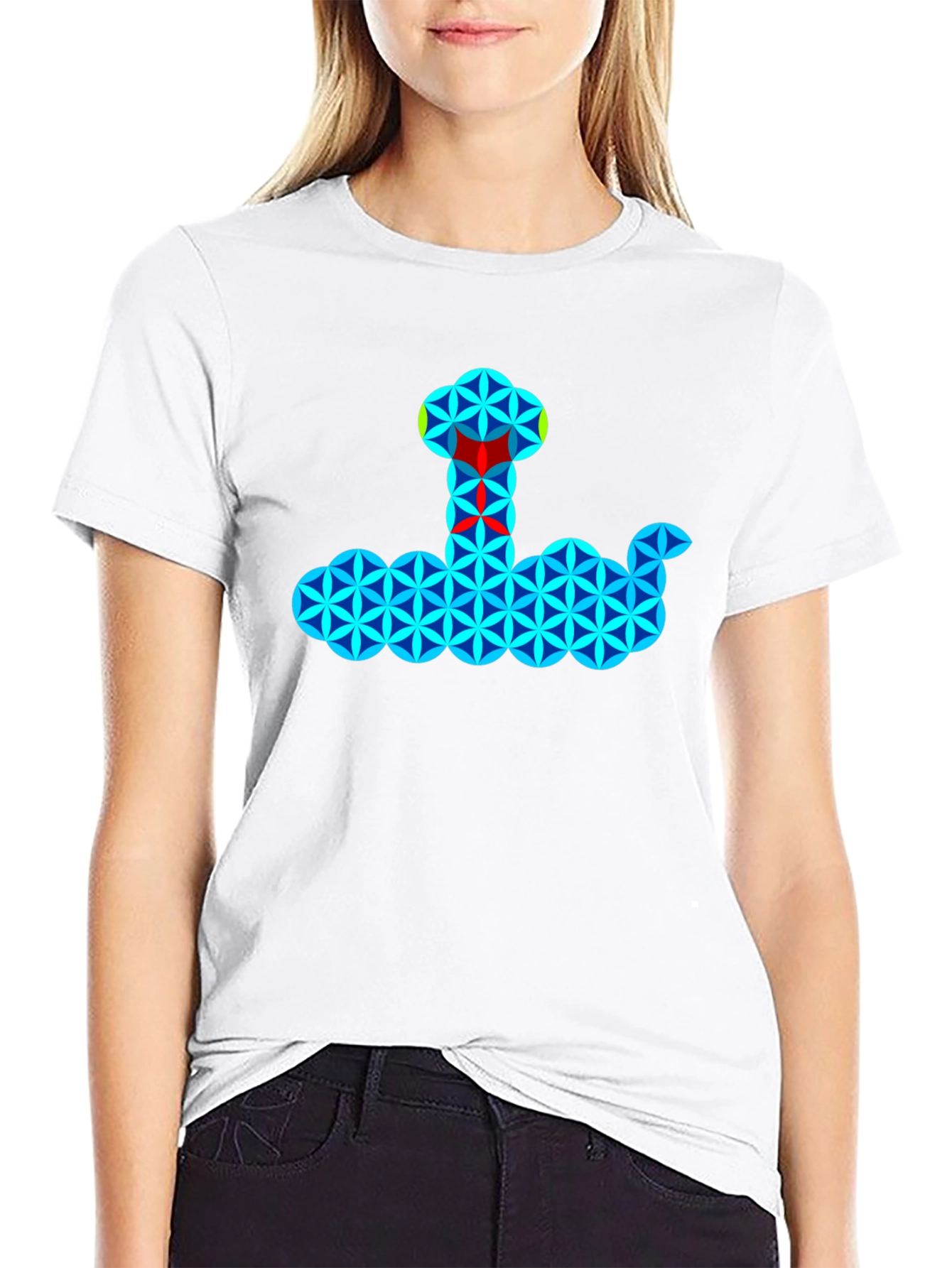 Geometric Snake T-Shirt - Cool Pattern Tee