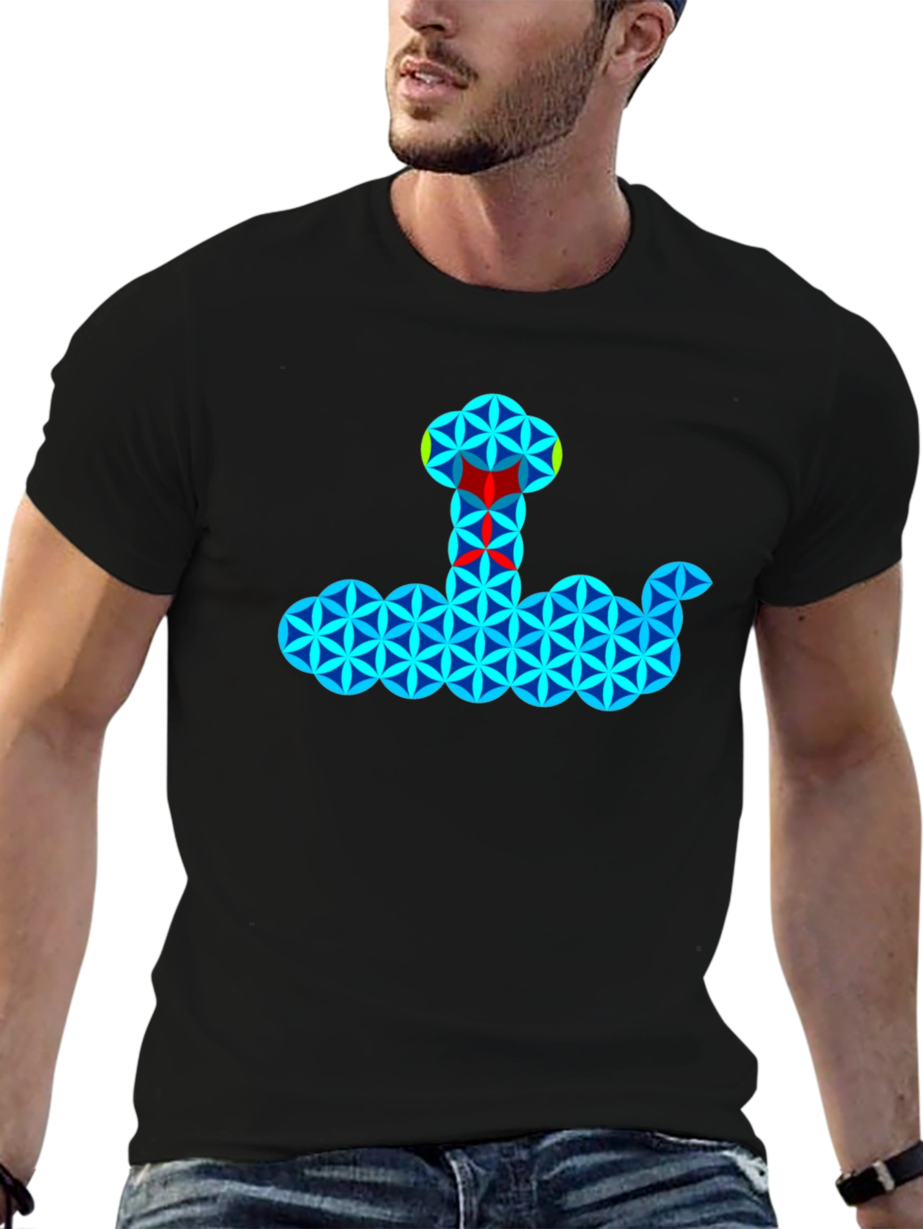 Geometric Snake T-Shirt - Cool Pattern Tee