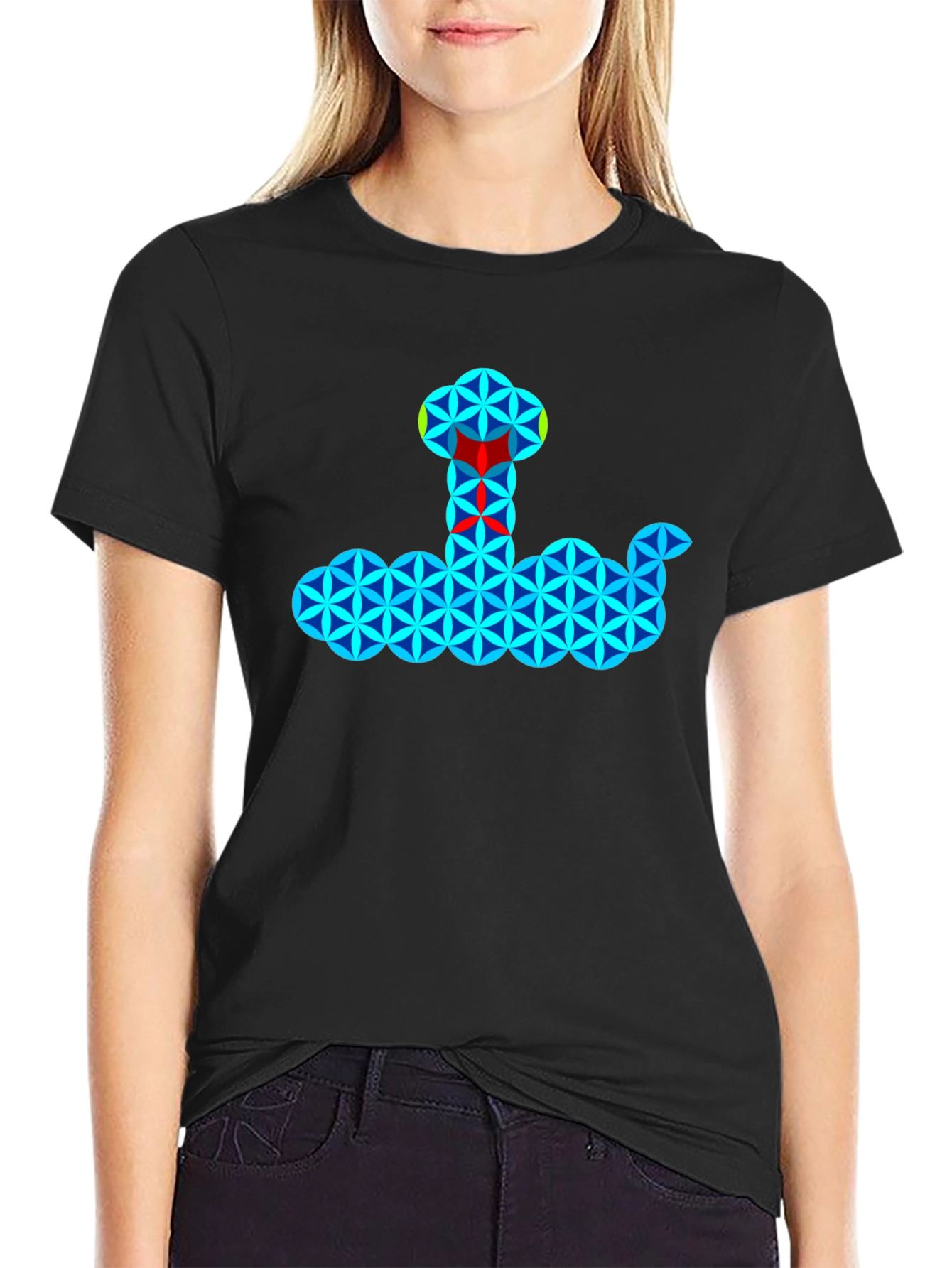 Geometric Snake T-Shirt - Cool Pattern Tee