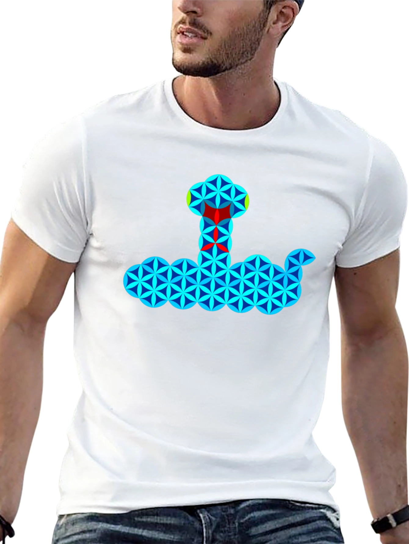 Geometric Snake T-Shirt - Cool Pattern Tee